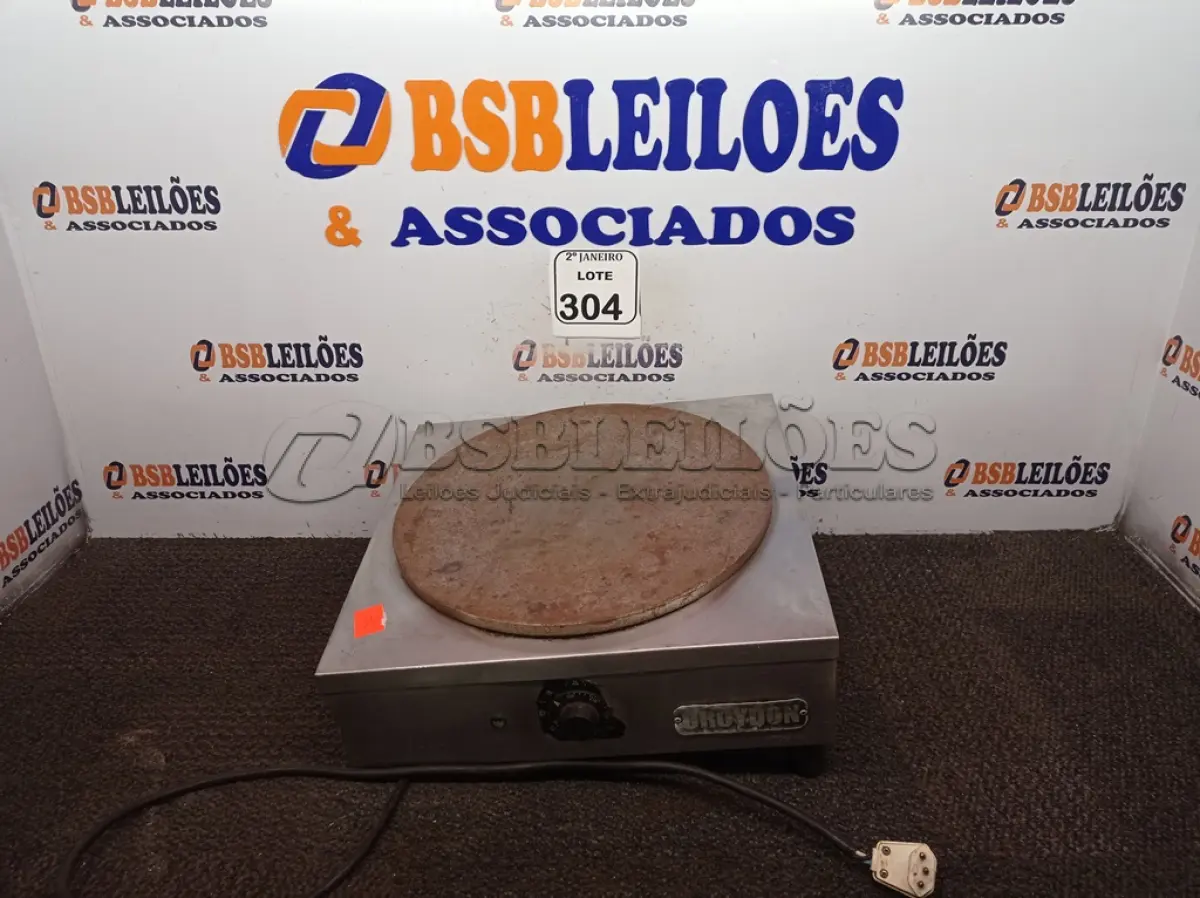 LOTE 304 - 01 CREPEIRA MARCA CROYDON. (NO ESTADO) ATENÇÃO! FAZER A VISITAÇÃO ANTES DE ARREMATAR, NÃO SABEMOS SE FUNCIONA. LEILÃO NÃO TEM GARANTIA E NEM DEVOLUÇÃO, SUJEITO A POSSÍVEIS AVARIAS VISÍVEIS/OCULTAS E/OU AUSÊNCIA DE COMPONENTES.