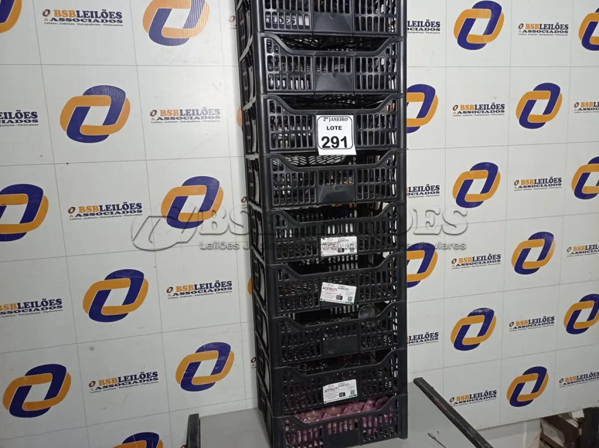 LOTE 291 - 10 CESTOS EM PLÁSTICO. (NO ESTADO) ATENÇÃO! FAZER A VISITAÇÃO ANTES DE ARREMATAR, NÃO SABEMOS SE FUNCIONA. LEILÃO NÃO TEM GARANTIA E NEM DEVOLUÇÃO, SUJEITO A POSSÍVEIS AVARIAS VISÍVEIS/OCULTAS E/OU AUSÊNCIA DE COMPONENTES.
