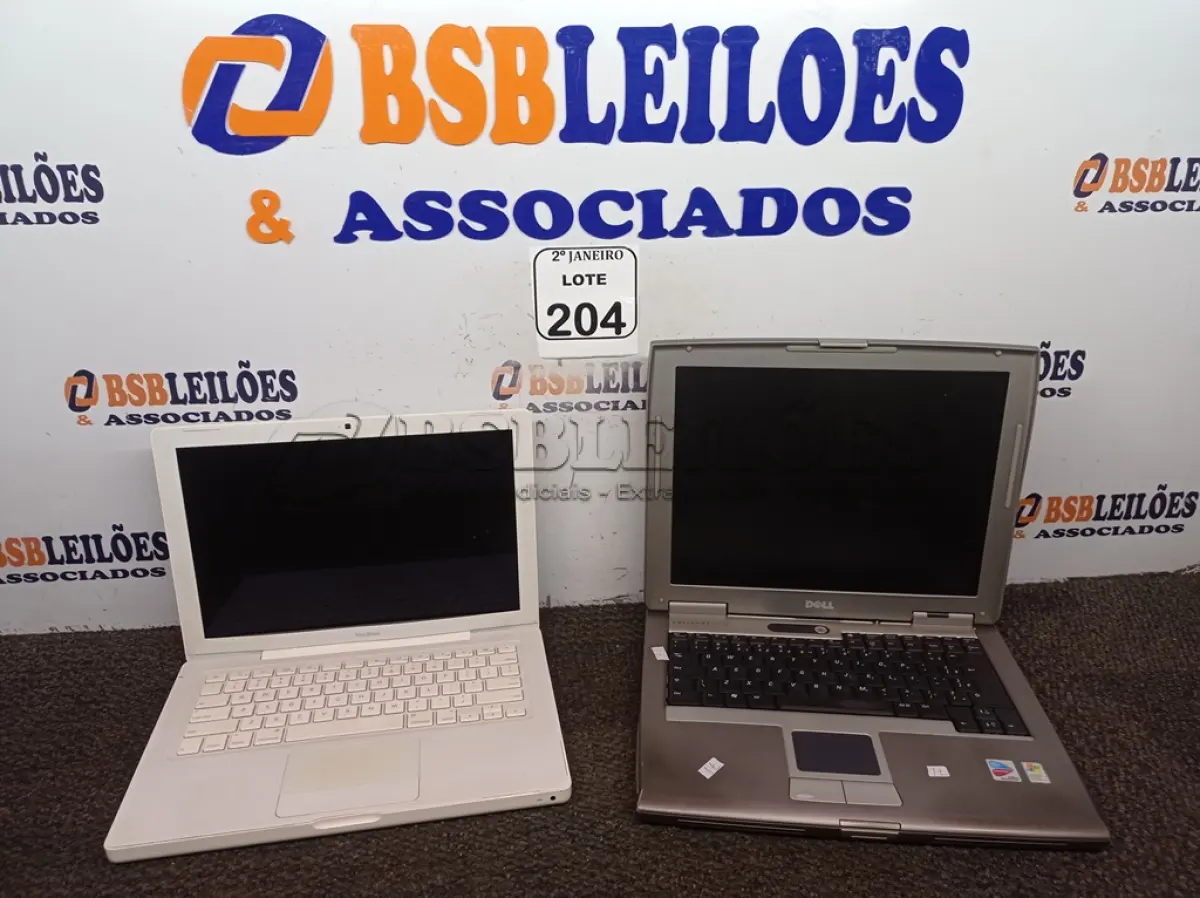 LOTE 204 - 01 MACBOOK IMAC E 01 NOTEBOOK DELL. (NO ESTADO) ATENÇÃO! FAZER A VISITAÇÃO ANTES DE ARREMATAR, NÃO SABEMOS SE FUNCIONA. LEILÃO NÃO TEM GARANTIA E NEM DEVOLUÇÃO, SUJEITO A POSSÍVEIS AVARIAS VISÍVEIS/OCULTAS E/OU AUSÊNCIA DE COMPONENTES.