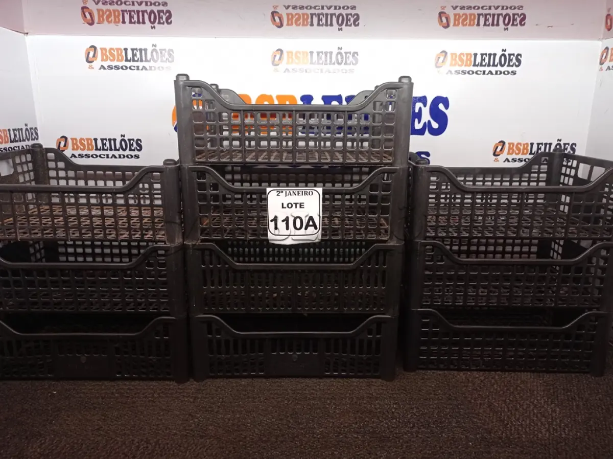 LOTE 110 - 10 CESTOS EM PLÁSTICO. (NO ESTADO) ATENÇÃO! FAZER A VISITAÇÃO ANTES DE ARREMATAR, NÃO SABEMOS SE FUNCIONA. LEILÃO NÃO TEM GARANTIA E NEM DEVOLUÇÃO, SUJEITO A POSSÍVEIS AVARIAS VISÍVEIS/OCULTAS E/OU AUSÊNCIA DE COMPONENTES.