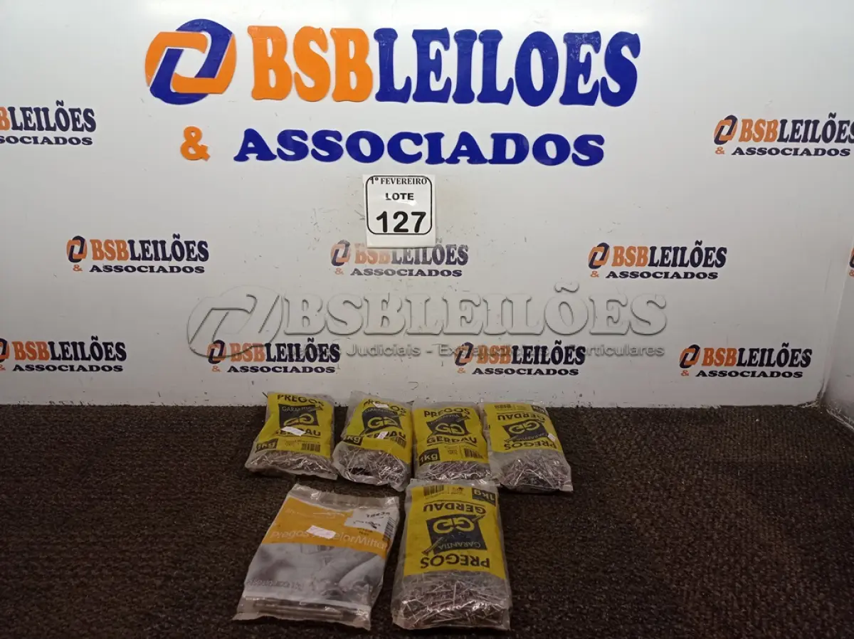 LOTE 127 - 6KG DE PREGO MARCA GERDAU.(NOVO)  (NO ESTADO) ATENÇÃO! FAZER A VISITAÇÃO ANTES DE ARREMATAR, NÃO SABEMOS SE FUNCIONA. LEILÃO NÃO TEM GARANTIA E NEM DEVOLUÇÃO, SUJEITO A POSSÍVEIS AVARIAS VISÍVEIS/OCULTAS E/OU AUSÊNCIA DE COMPONENTES.