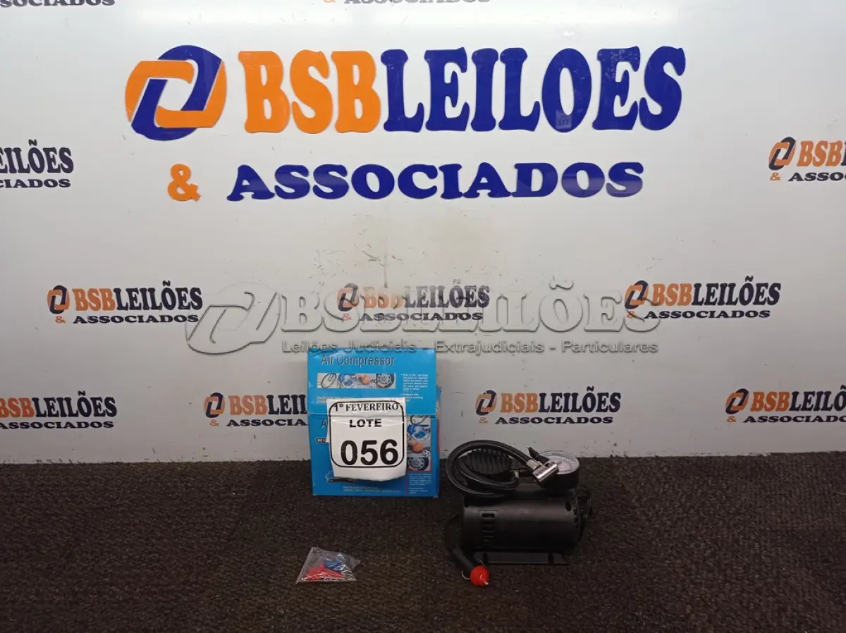 LOTE 056 - 01 AIR COMPRESSOR DC12V.(NOVO) (NO ESTADO) ATENÇÃO! FAZER A VISITAÇÃO ANTES DE ARREMATAR, NÃO SABEMOS SE FUNCIONA. LEILÃO NÃO TEM GARANTIA E NEM DEVOLUÇÃO, SUJEITO A POSSÍVEIS AVARIAS VISÍVEIS/OCULTAS E/OU AUSÊNCIA DE COMPONENTES.