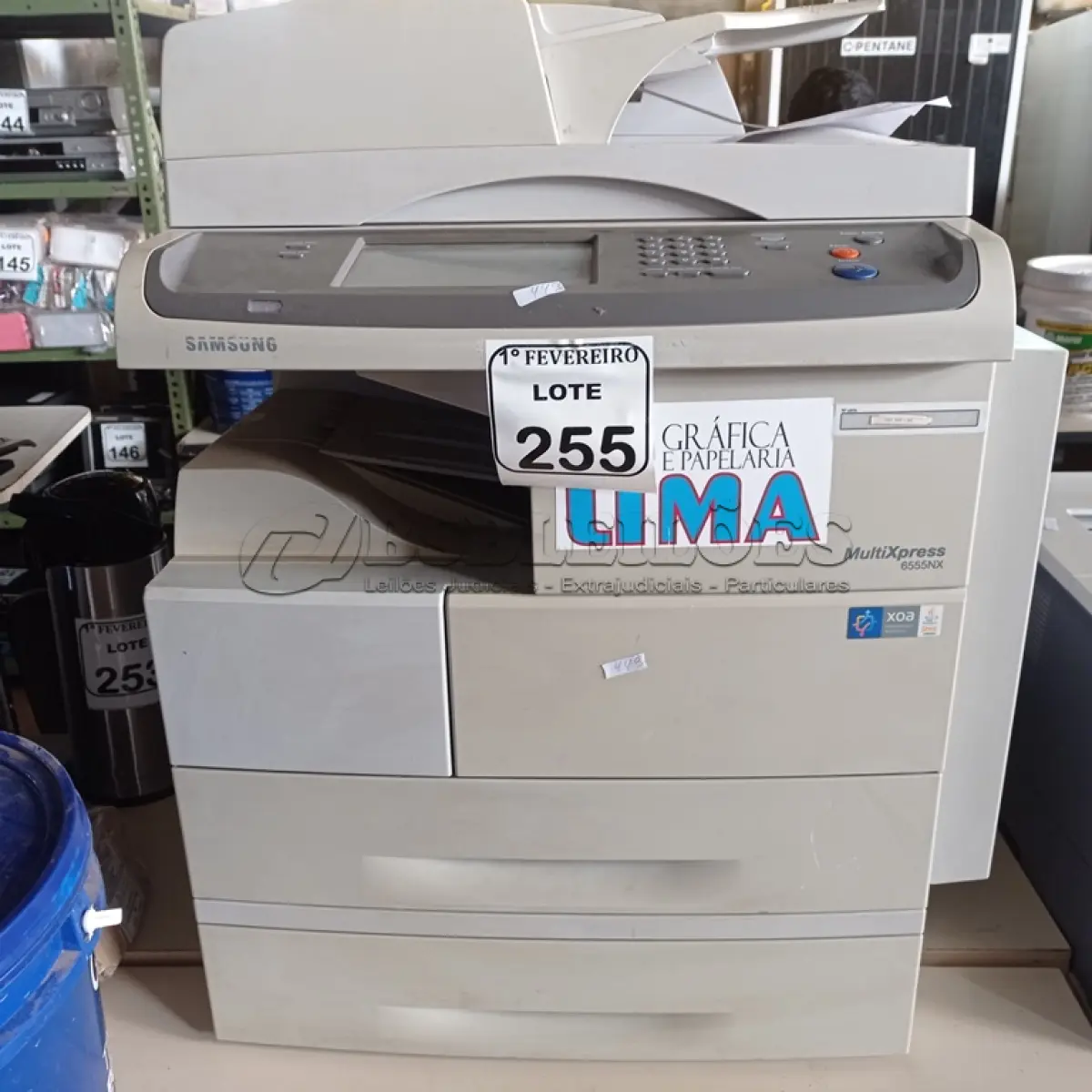 LOTE 255 - 01 IMPRESSORA SAMSUNG MULTIXPRESS. (NO ESTADO) ATENÇÃO! FAZER A VISITAÇÃO ANTES DE ARREMATAR, NÃO SABEMOS SE FUNCIONA. LEILÃO NÃO TEM GARANTIA E NEM DEVOLUÇÃO, SUJEITO A POSSÍVEIS AVARIAS VISÍVEIS/OCULTAS E/OU AUSÊNCIA DE COMPONENTES.