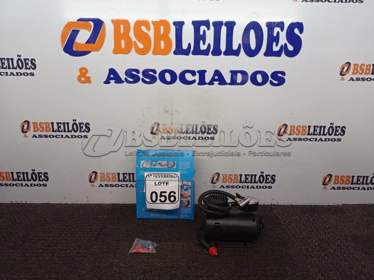 LOTE 056 - 01 AIR COMPRESSOR DC12V.(NOVO) (NO ESTADO) ATENÇÃO! FAZER A VISITAÇÃO ANTES DE ARREMATAR, NÃO SABEMOS SE FUNCIONA. LEILÃO NÃO TEM GARANTIA E NEM DEVOLUÇÃO, SUJEITO A POSSÍVEIS AVARIAS VISÍVEIS/OCULTAS E/OU AUSÊNCIA DE COMPONENTES.