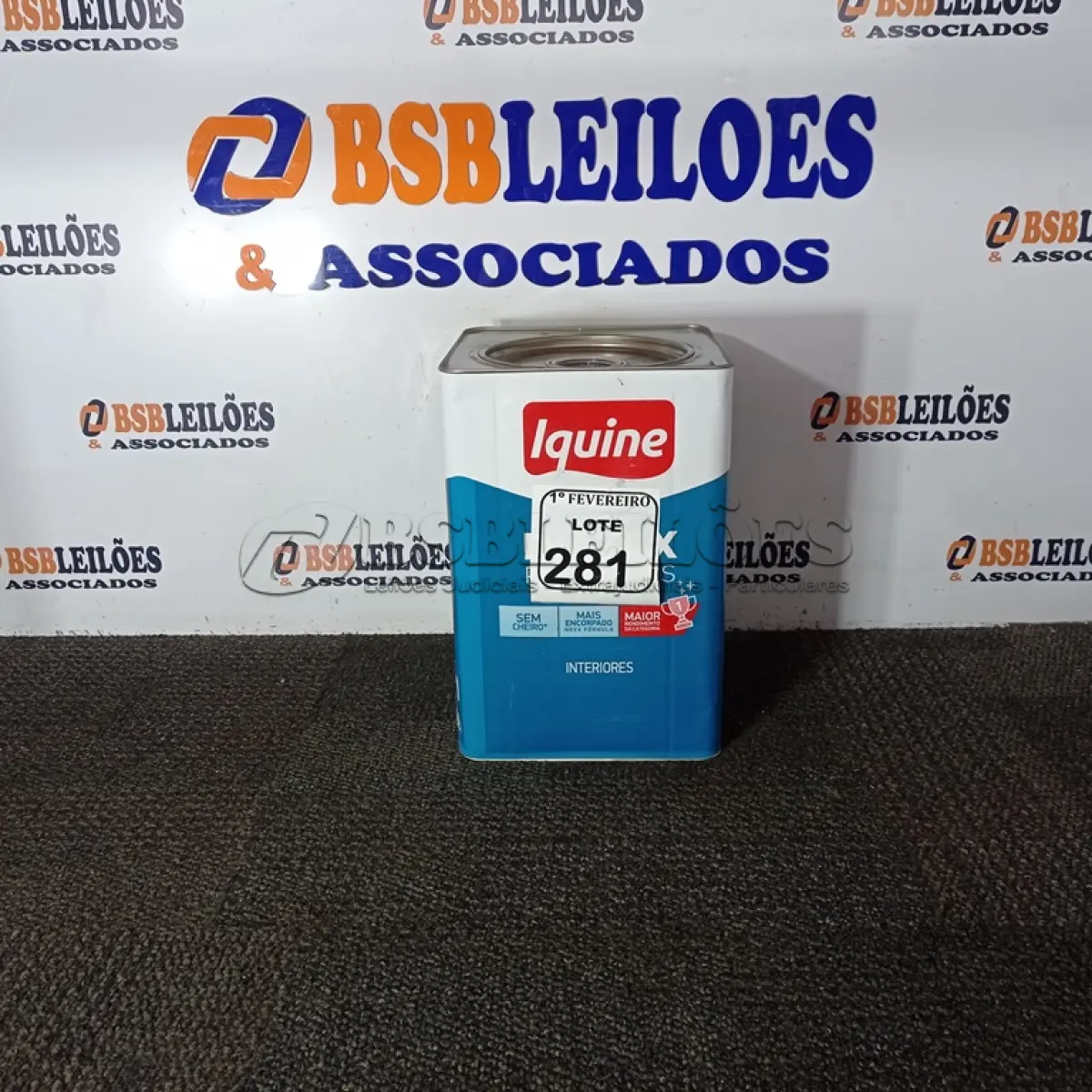 LOTE 281 - 01 LATA DE TINTA DIATEX IQUINE BASE P (NO ESTADO) ATENÇÃO! FAZER A VISITAÇÃO ANTES DE ARREMATAR, NÃO SABEMOS SE FUNCIONA. LEILÃO NÃO TEM GARANTIA E NEM DEVOLUÇÃO, SUJEITO A POSSÍVEIS AVARIAS VISÍVEIS/OCULTAS E/OU AUSÊNCIA DE COMPONENTES.