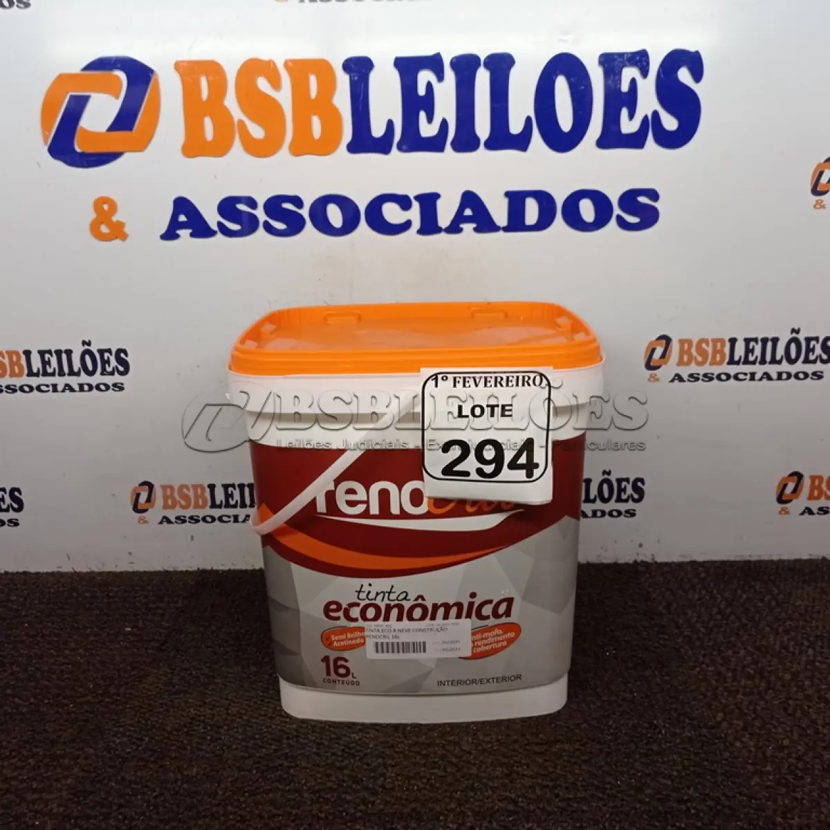 LOTE 294 - 01 BALDE DE TINTA RENOCRIL SELADOR ACRÍLICO NA COR BRANCO NEVE 16L. (NO ESTADO) ATENÇÃO! FAZER A VISITAÇÃO ANTES DE ARREMATAR, NÃO SABEMOS SE FUNCIONA. LEILÃO NÃO TEM GARANTIA E NEM DEVOLUÇÃO, SUJEITO A POSSÍVEIS AVARIAS VISÍVEIS/OCULTAS E/OU AUSÊNCIA DE COMPONENTES.