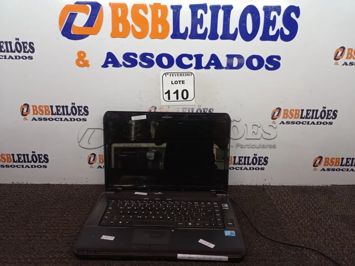 LOTE 110 - 01 NOTEBOOK MARCA DATEN MODELO DT02M5 SEM FONTE.  (NO ESTADO) ATENÇÃO! FAZER A VISITAÇÃO ANTES DE ARREMATAR, NÃO SABEMOS SE FUNCIONA. LEILÃO NÃO TEM GARANTIA E NEM DEVOLUÇÃO, SUJEITO A POSSÍVEIS AVARIAS VISÍVEIS/OCULTAS E/OU AUSÊNCIA DE COMPONENTES.