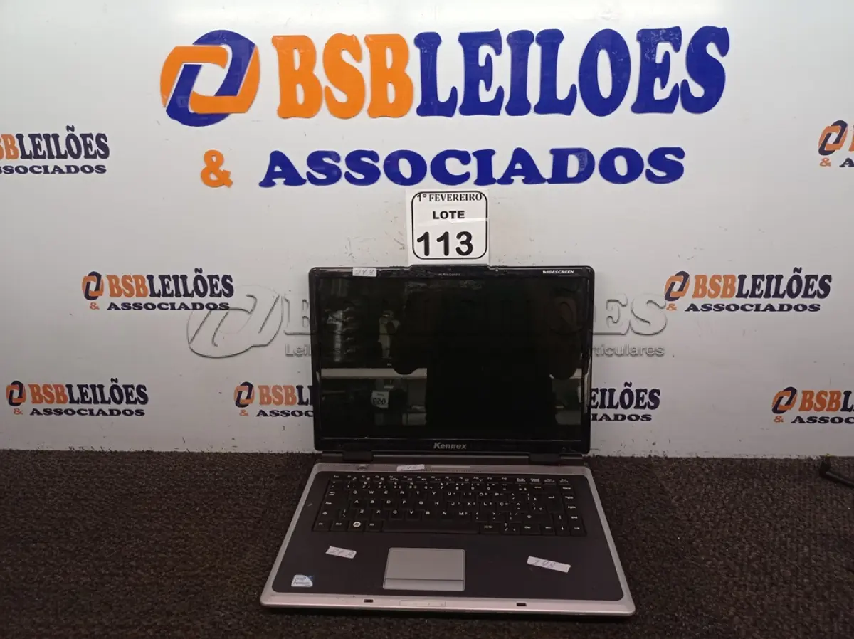 LOTE 113 - 01 NOTEBOOK MARCA KENNEX MODELO U50SL1 SEM FONTE. (NO ESTADO) ATENÇÃO! FAZER A VISITAÇÃO ANTES DE ARREMATAR, NÃO SABEMOS SE FUNCIONA. LEILÃO NÃO TEM GARANTIA E NEM DEVOLUÇÃO, SUJEITO A POSSÍVEIS AVARIAS VISÍVEIS/OCULTAS E/OU AUSÊNCIA DE COMPONENTES.