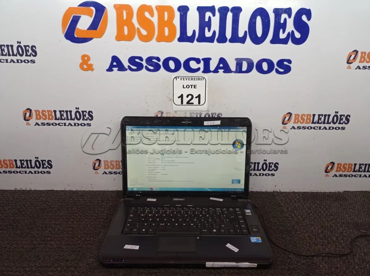 LOTE 121 - 01 NOTEBOOK MARCA DATEN MODELO DT02M5 SEM FONTE. (NO ESTADO) ATENÇÃO! FAZER A VISITAÇÃO ANTES DE ARREMATAR, NÃO SABEMOS SE FUNCIONA. LEILÃO NÃO TEM GARANTIA E NEM DEVOLUÇÃO, SUJEITO A POSSÍVEIS AVARIAS VISÍVEIS/OCULTAS E/OU AUSÊNCIA DE COMPONENTES.