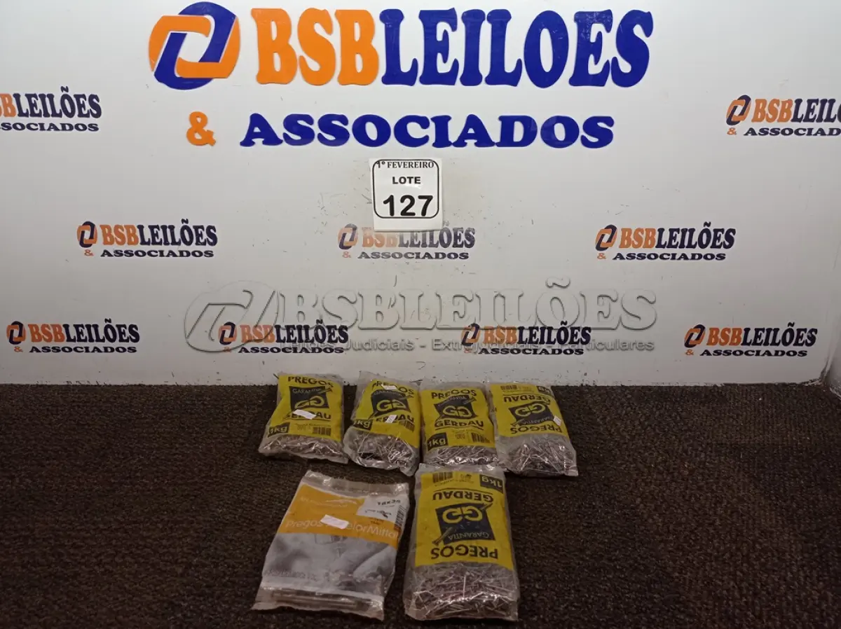 LOTE 127 - 6KG DE PREGO MARCA GERDAU.(NOVO)  (NO ESTADO) ATENÇÃO! FAZER A VISITAÇÃO ANTES DE ARREMATAR, NÃO SABEMOS SE FUNCIONA. LEILÃO NÃO TEM GARANTIA E NEM DEVOLUÇÃO, SUJEITO A POSSÍVEIS AVARIAS VISÍVEIS/OCULTAS E/OU AUSÊNCIA DE COMPONENTES.
