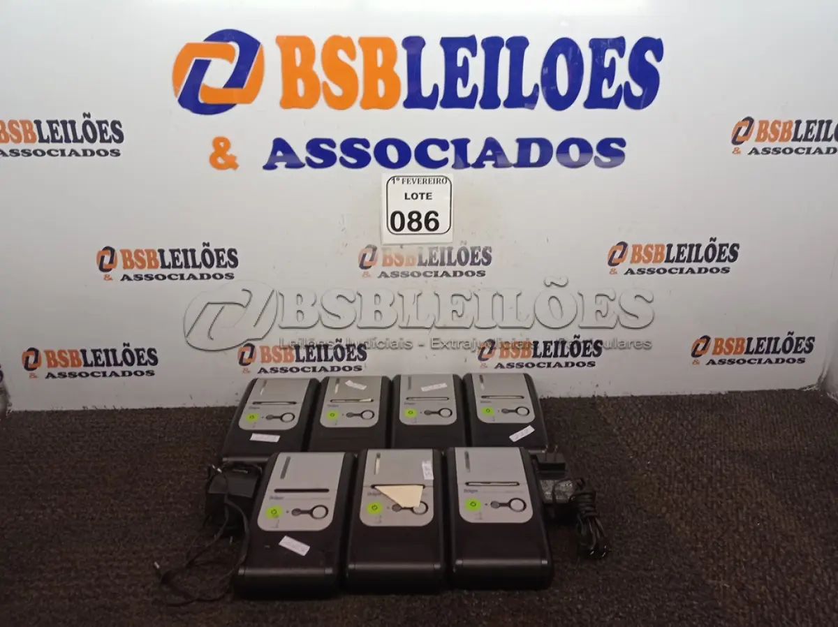 LOTE 086 - 08 IMPRESSORAS DRAGEER COM 02 CARREGADORES. (NO ESTADO) ATENÇÃO! FAZER A VISITAÇÃO ANTES DE ARREMATAR, NÃO SABEMOS SE FUNCIONA. LEILÃO NÃO TEM GARANTIA E NEM DEVOLUÇÃO, SUJEITO A POSSÍVEIS AVARIAS VISÍVEIS/OCULTAS E/OU AUSÊNCIA DE COMPONENTES.
