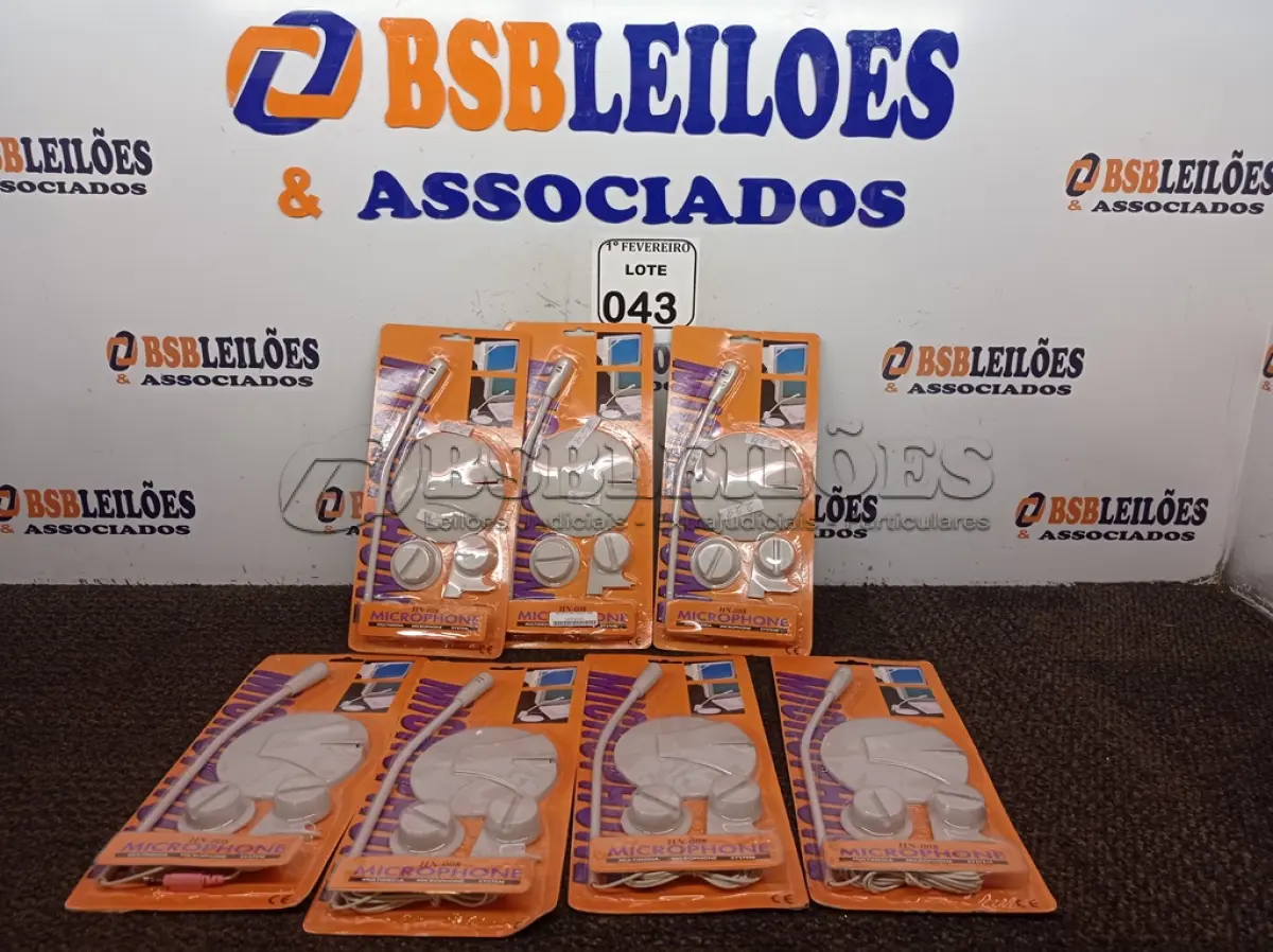 LOTE 043 - 07 MICROFONES PARA COMPUTADOR VIA PS2 HN-008. (NOVO)(NO ESTADO) ATENÇÃO! FAZER A VISITAÇÃO ANTES DE ARREMATAR, NÃO SABEMOS SE FUNCIONA. LEILÃO NÃO TEM GARANTIA E NEM DEVOLUÇÃO, SUJEITO A POSSÍVEIS AVARIAS VISÍVEIS/OCULTAS E/OU AUSÊNCIA DE COMPONENTES.