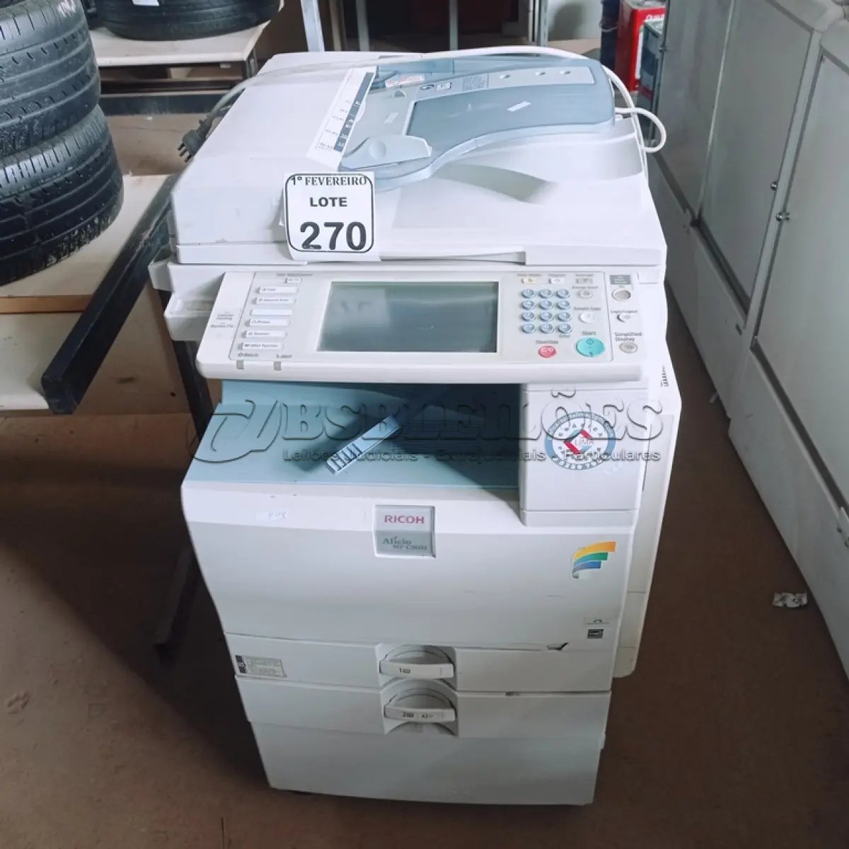LOTE 270 - IMPRESSORA RICOH PM2051 (NO ESTADO) ATENÇÃO! FAZER A VISITAÇÃO ANTES DE ARREMATAR, NÃO SABEMOS SE FUNCIONA. LEILÃO NÃO TEM GARANTIA E NEM DEVOLUÇÃO, SUJEITO A POSSÍVEIS AVARIAS VISÍVEIS/OCULTAS E/OU AUSÊNCIA DE COMPONENTES.