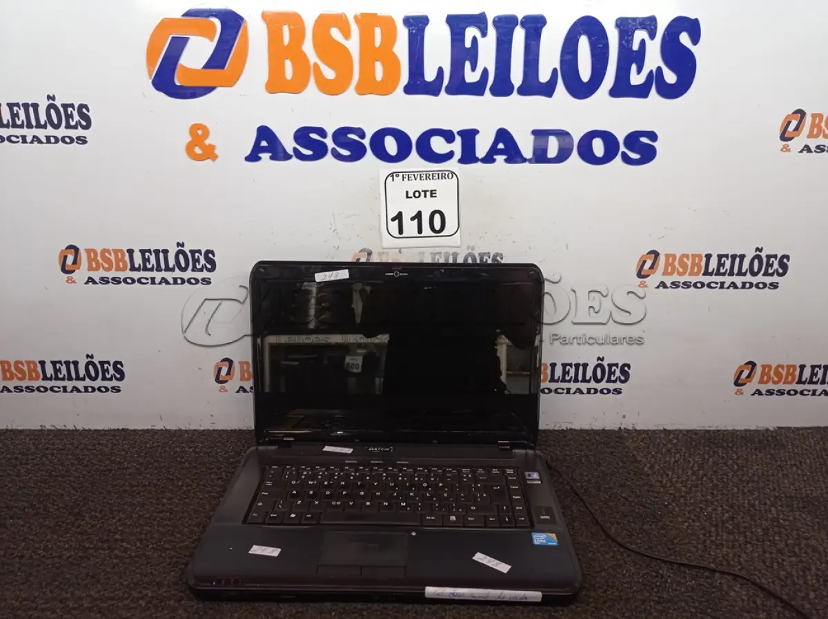 LOTE 110 - 01 NOTEBOOK MARCA DATEN MODELO DT02M5 SEM FONTE.  (NO ESTADO) ATENÇÃO! FAZER A VISITAÇÃO ANTES DE ARREMATAR, NÃO SABEMOS SE FUNCIONA. LEILÃO NÃO TEM GARANTIA E NEM DEVOLUÇÃO, SUJEITO A POSSÍVEIS AVARIAS VISÍVEIS/OCULTAS E/OU AUSÊNCIA DE COMPONENTES.