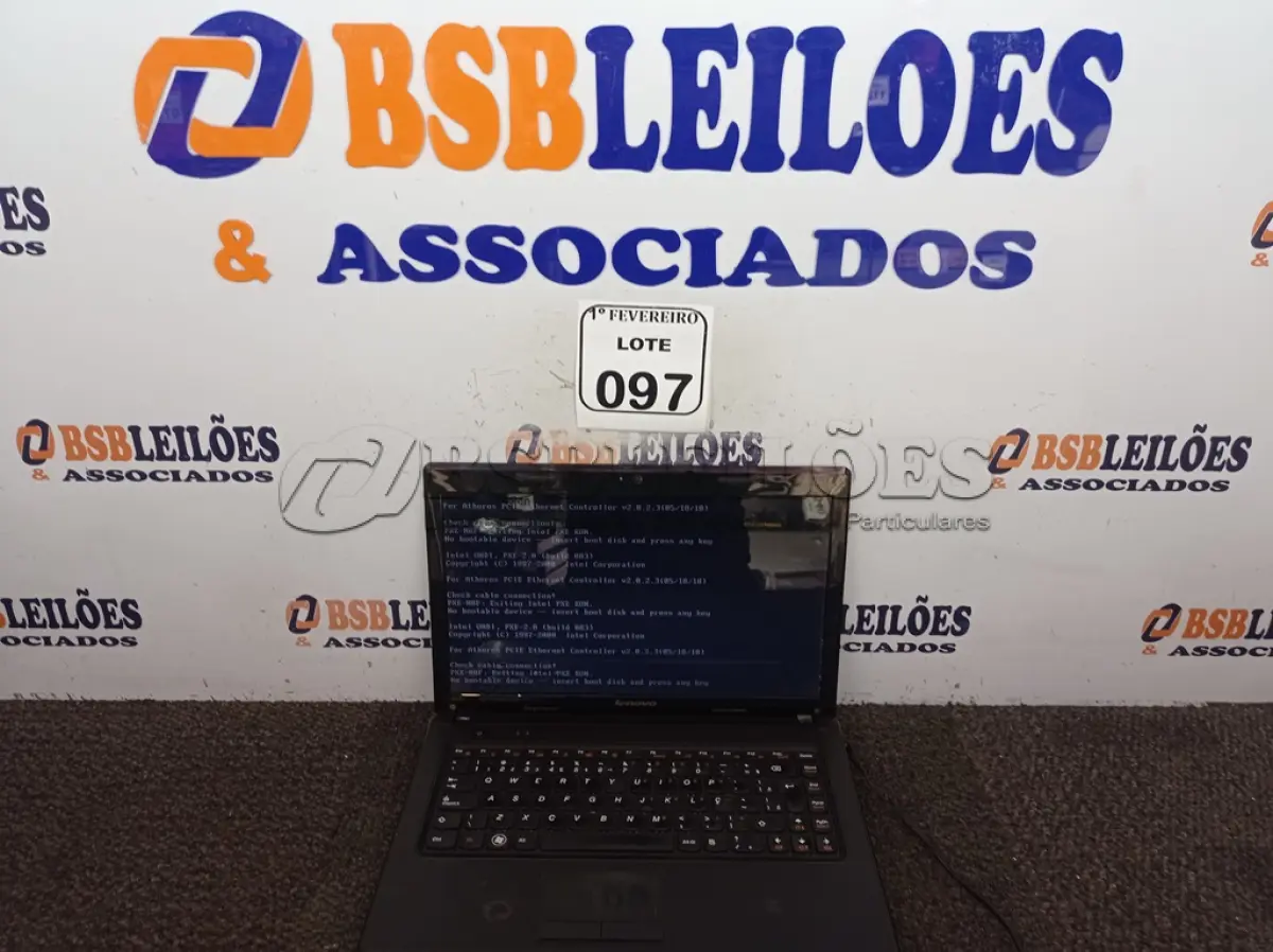 LOTE 097 - 01 NOTEBOOK COM AVARIAS NA TELA. (NO ESTADO) ATENÇÃO! FAZER A VISITAÇÃO ANTES DE ARREMATAR, NÃO SABEMOS SE FUNCIONA. LEILÃO NÃO TEM GARANTIA E NEM DEVOLUÇÃO, SUJEITO A POSSÍVEIS AVARIAS VISÍVEIS/OCULTAS E/OU AUSÊNCIA DE COMPONENTES.
