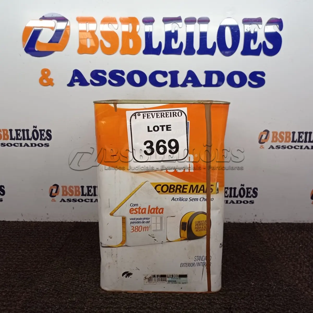 LOTE 369 - 01 LATA DE TINTA SHERWIN WILLIAMS NOVACOR NA COR ERVA DOCE 18 LITROS. (NO ESTADO) ATENÇÃO! FAZER A VISITAÇÃO ANTES DE ARREMATAR, NÃO SABEMOS SE FUNCIONA. LEILÃO NÃO TEM GARANTIA E NEM DEVOLUÇÃO, SUJEITO A POSSÍVEIS AVARIAS VISÍVEIS/OCULTAS E/OU AUSÊNCIA DE COMPONENTES.