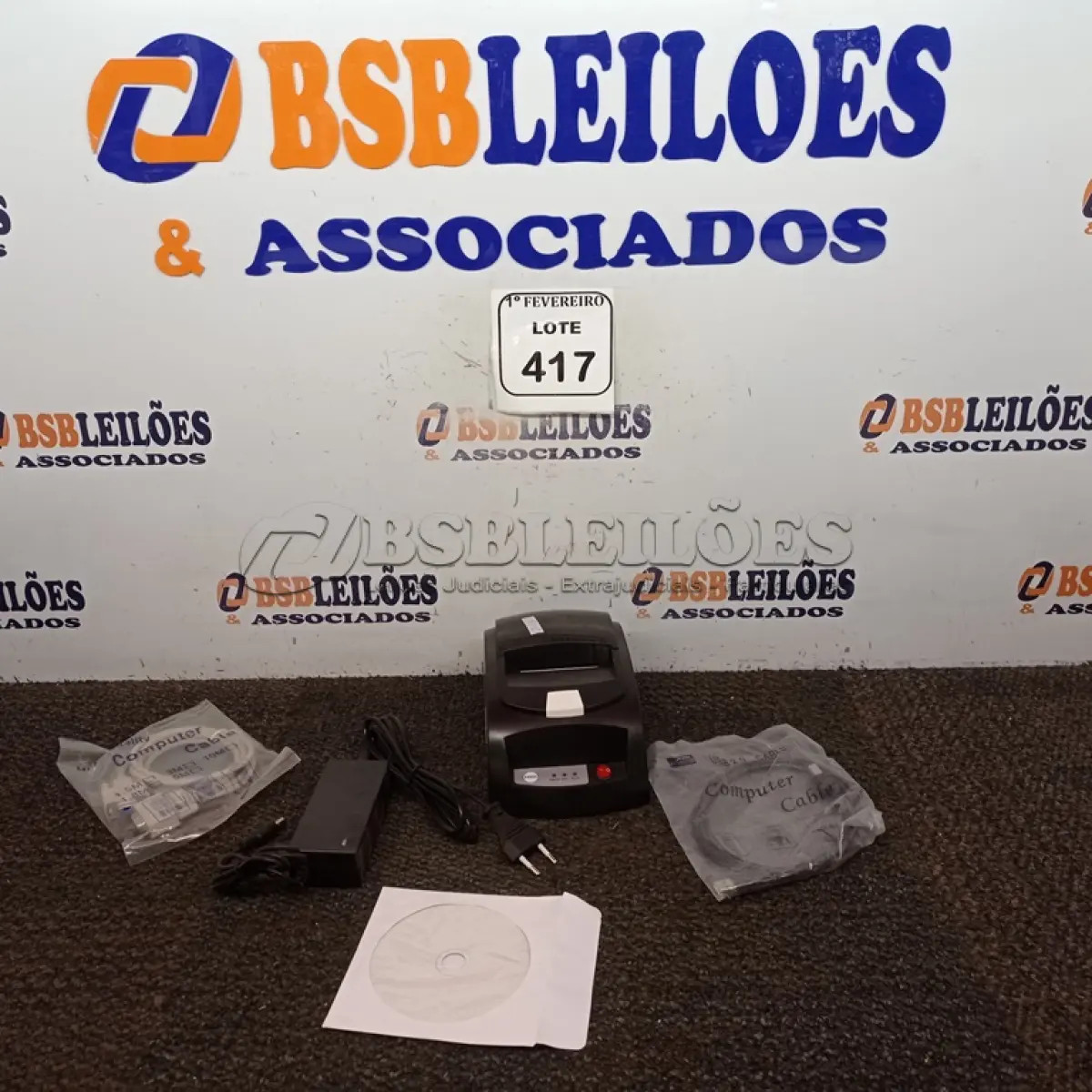 LOTE 417 - 01 IMPRESSORA TÉRMICA. (NO ESTADO) ATENÇÃO! FAZER A VISITAÇÃO ANTES DE ARREMATAR, NÃO SABEMOS SE FUNCIONA. LEILÃO NÃO TEM GARANTIA E NEM DEVOLUÇÃO, SUJEITO A POSSÍVEIS AVARIAS VISÍVEIS/OCULTAS E/OU AUSÊNCIA DE COMPONENTES.