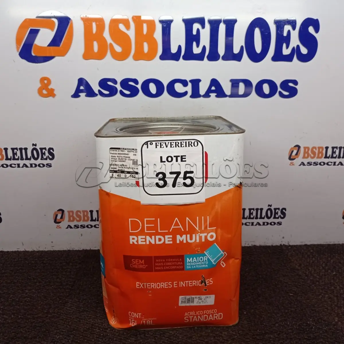 LOTE 375 - 01 LATA DE TINTA IQUINE DELANIL NA COR ROSA. FOSCO 18L.  (NO ESTADO) ATENÇÃO! FAZER A VISITAÇÃO ANTES DE ARREMATAR, NÃO SABEMOS SE FUNCIONA. LEILÃO NÃO TEM GARANTIA E NEM DEVOLUÇÃO, SUJEITO A POSSÍVEIS AVARIAS VISÍVEIS/OCULTAS E/OU AUSÊNCIA DE COMPONENTES.