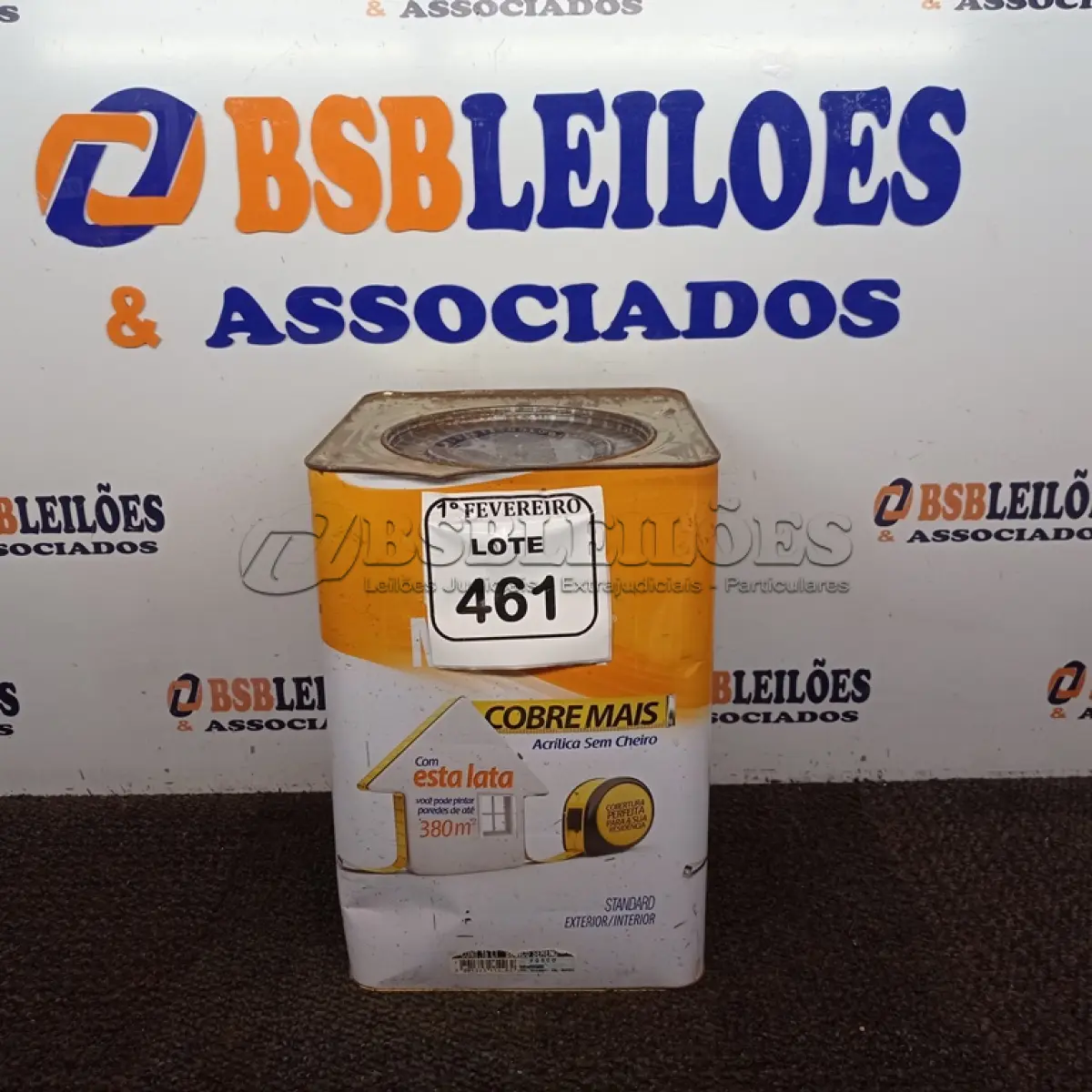 LOTE 461 - 01 LATA DE TINTA SHERWIN WILLIAMS NOVACOR NA COR BRANCO SERENO 18L. (NO ESTADO) ATENÇÃO! FAZER A VISITAÇÃO ANTES DE ARREMATAR, NÃO SABEMOS SE FUNCIONA. LEILÃO NÃO TEM GARANTIA E NEM DEVOLUÇÃO, SUJEITO A POSSÍVEIS AVARIAS VISÍVEIS/OCULTAS E/OU AUSÊNCIA DE COMPONENTES.