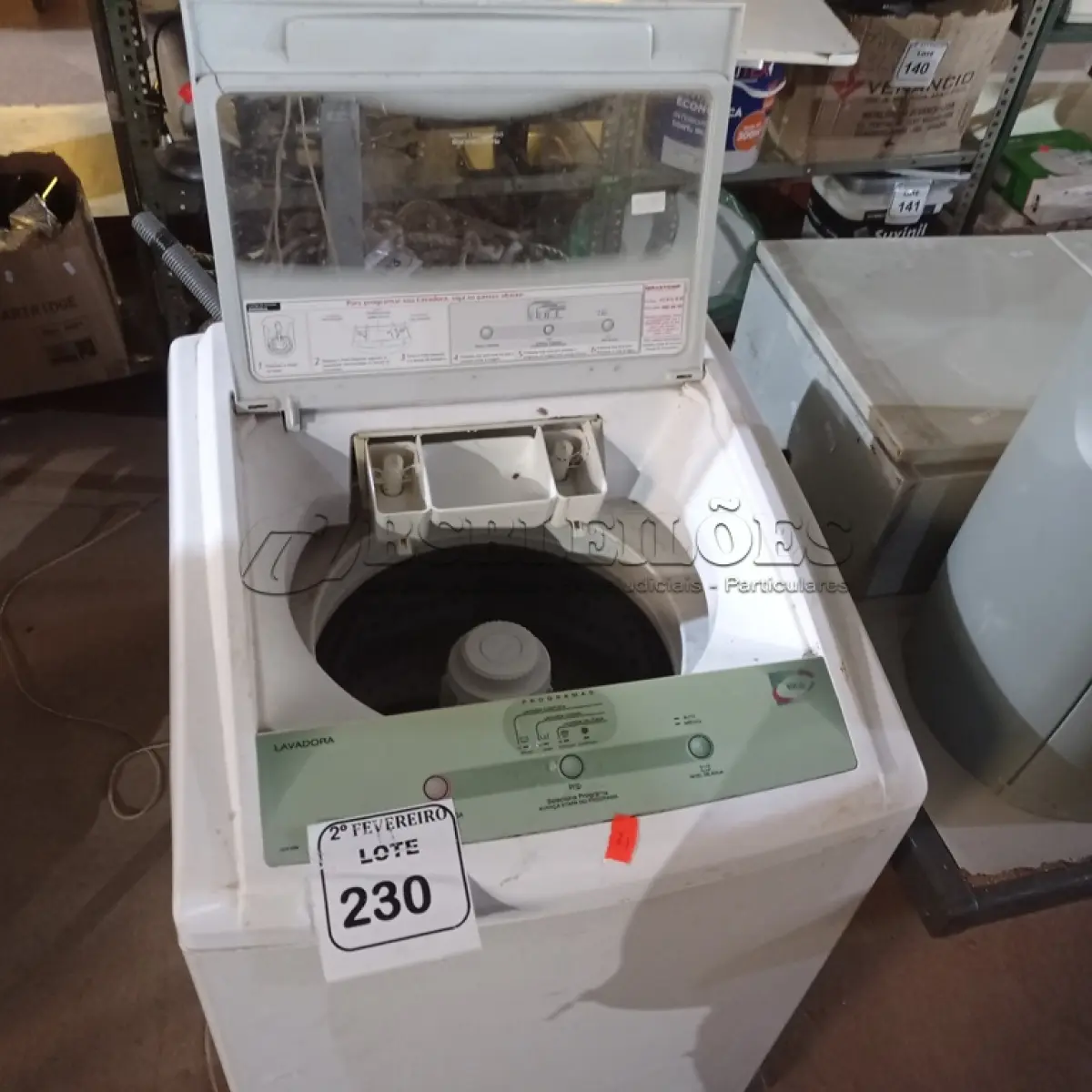 LOTE 230 -  01 MÁQUINA DE LAVAR ROUPAS BRASTEMP 6KG 220VOLTS. (NO ESTADO) ATENÇÃO! FAZER A VISITAÇÃO ANTES DE ARREMATAR, NÃO SABEMOS SE FUNCIONA. LEILÃO NÃO TEM GARANTIA E NEM DEVOLUÇÃO, SUJEITO A POSSÍVEIS AVARIAS VISÍVEIS/OCULTAS E/OU AUSÊNCIA DE COMPONENTES.