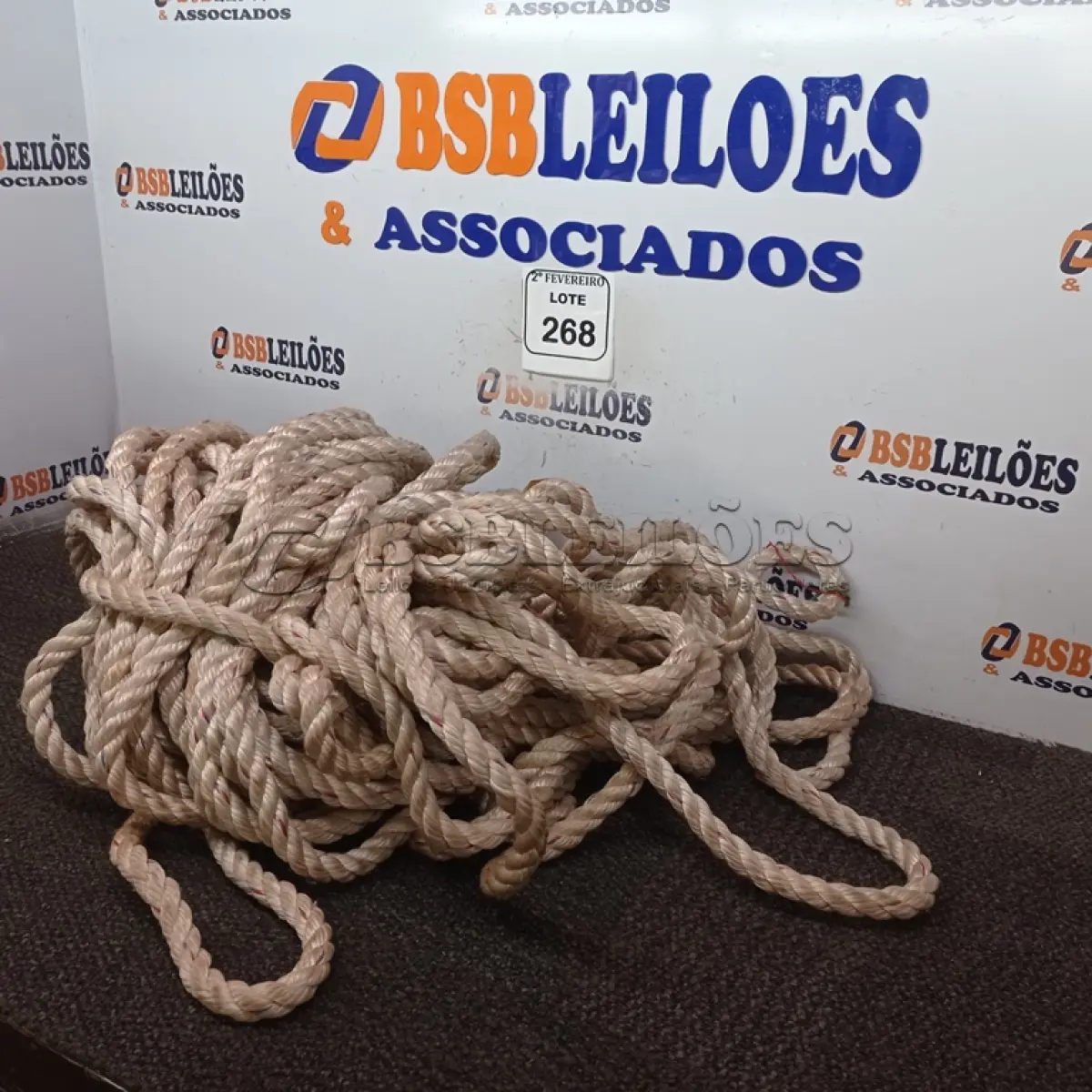 LOTE 268 - 01 LOTE COM CORDAS PARA RAPEL. (NO ESTADO) ATENÇÃO! FAZER A VISITAÇÃO ANTES DE ARREMATAR, NÃO SABEMOS SE FUNCIONA. LEILÃO NÃO TEM GARANTIA E NEM DEVOLUÇÃO, SUJEITO A POSSÍVEIS AVARIAS VISÍVEIS/OCULTAS E/OU AUSÊNCIA DE COMPONENTES.