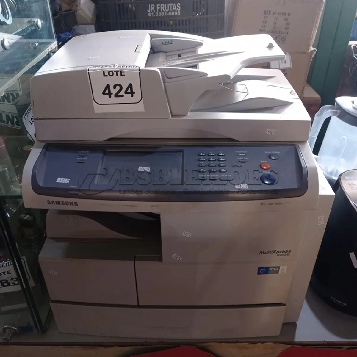 LOTE 424 - 01 IMPRESSORA MULTIFUNCIONAL MODELO MULTI XPRESS 6555NX MARCA SAMSUNG. (NO ESTADO) ATENÇÃO! FAZER A VISITAÇÃO ANTES DE ARREMATAR, NÃO SABEMOS SE FUNCIONA. LEILÃO NÃO TEM GARANTIA E NEM DEVOLUÇÃO, SUJEITO A POSSÍVEIS AVARIAS VISÍVEIS/OCULTAS E/OU AUSÊNCIA DE COMPONENTES.