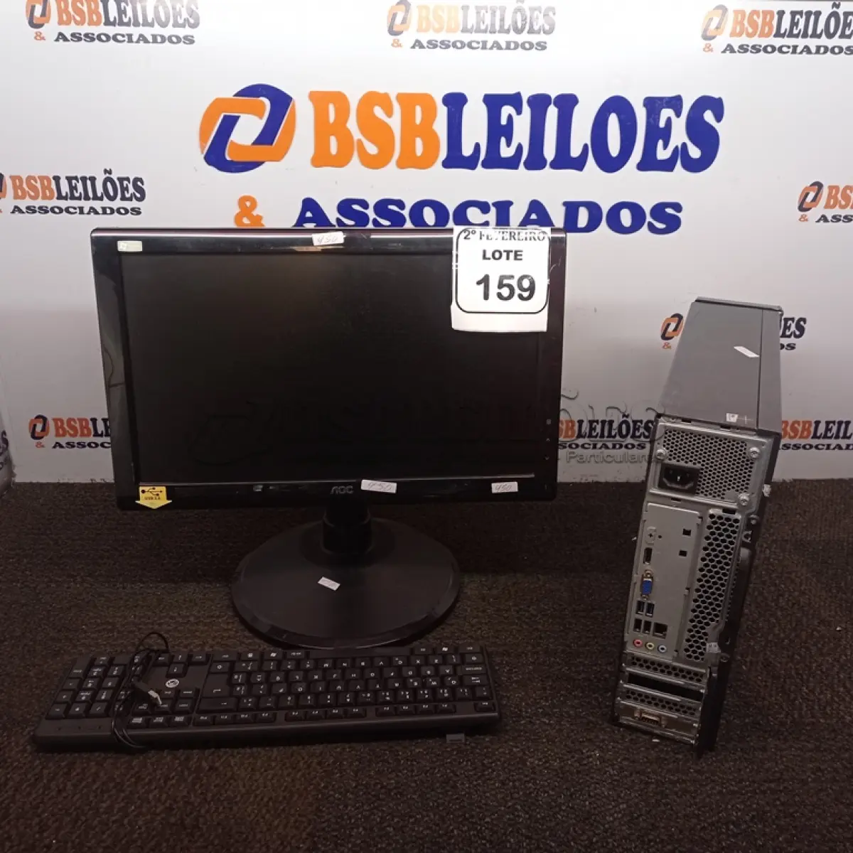LOTE 159 - 01 CPU I5 MARCA LENOVO COM MONITOR MARCA OAC E TECLADO. (NO ESTADO) ATENÇÃO! FAZER A VISITAÇÃO ANTES DE ARREMATAR, NÃO SABEMOS SE FUNCIONA. LEILÃO NÃO TEM GARANTIA E NEM DEVOLUÇÃO, SUJEITO A POSSÍVEIS AVARIAS VISÍVEIS/OCULTAS E/OU AUSÊNCIA DE COMPONENTES.