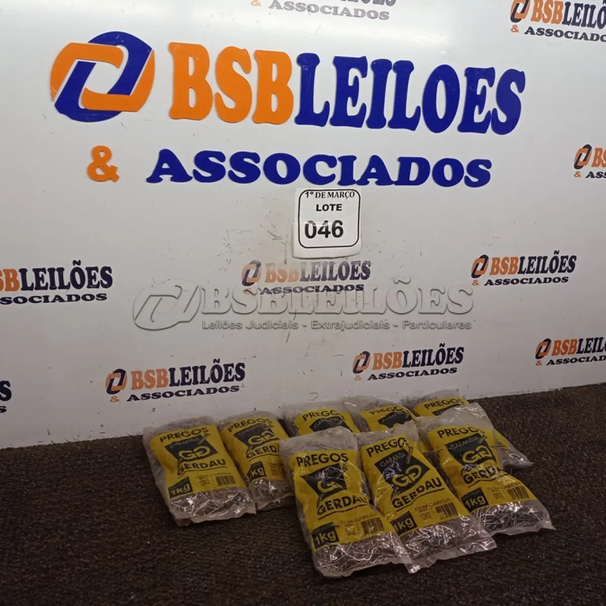 LOTE 046 - 08 KG DE PREGO MARCA GERDAU. (NOVO) (NO ESTADO) ATENÇÃO! FAZER A VISITAÇÃO ANTES DE ARREMATAR, NÃO SABEMOS SE FUNCIONA. LEILÃO NÃO TEM GARANTIA E NEM DEVOLUÇÃO, SUJEITO A POSSÍVEIS AVARIAS VISÍVEIS/OCULTAS E/OU AUSÊNCIA DE COMPONENTES.