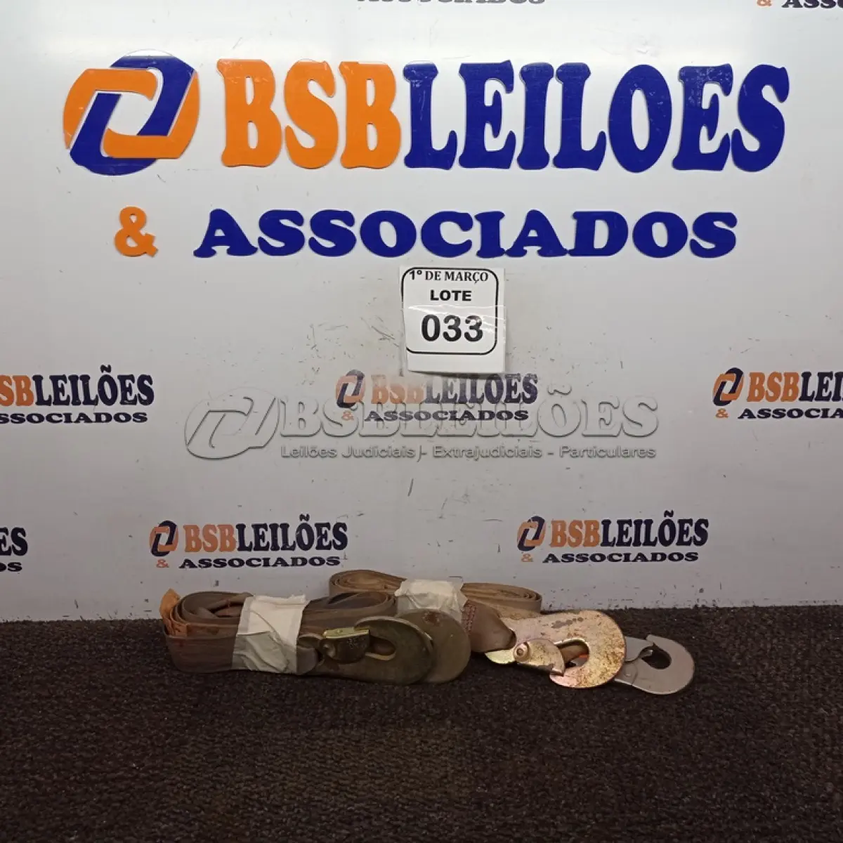 LOTE 033 - 02 CINTAS PARA SEGURANÇA. (NO ESTADO) ATENÇÃO! FAZER A VISITAÇÃO ANTES DE ARREMATAR, NÃO SABEMOS SE FUNCIONA. LEILÃO NÃO TEM GARANTIA E NEM DEVOLUÇÃO, SUJEITO A POSSÍVEIS AVARIAS VISÍVEIS/OCULTAS E/OU AUSÊNCIA DE COMPONENTES.