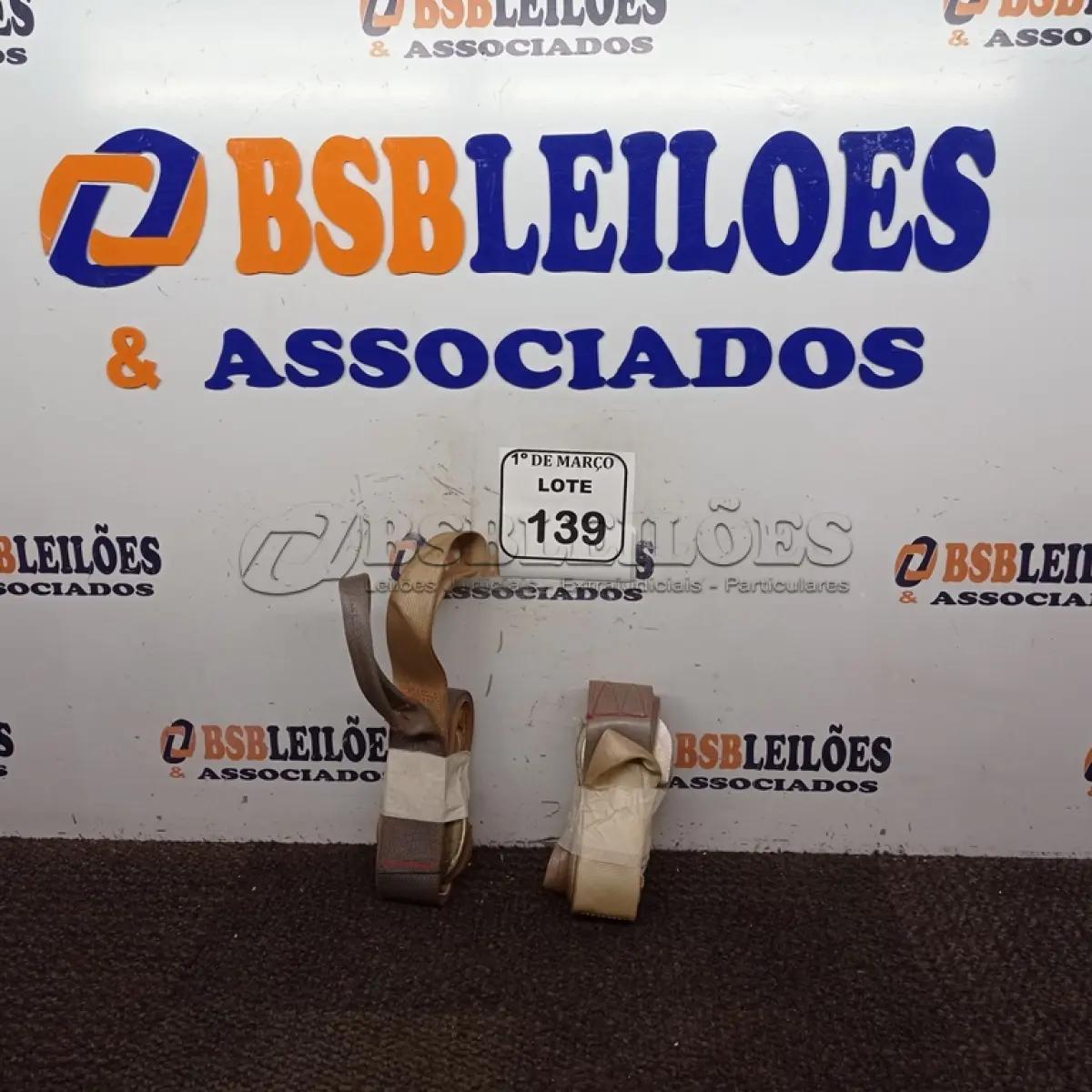 LOTE 139 - 02 CINTAS PARA SEGURANÇA. (NO ESTADO) ATENÇÃO! FAZER A VISITAÇÃO ANTES DE ARREMATAR, NÃO SABEMOS SE FUNCIONA. LEILÃO NÃO TEM GARANTIA E NEM DEVOLUÇÃO, SUJEITO A POSSÍVEIS AVARIAS VISÍVEIS/OCULTAS E/OU AUSÊNCIA DE COMPONENTES.