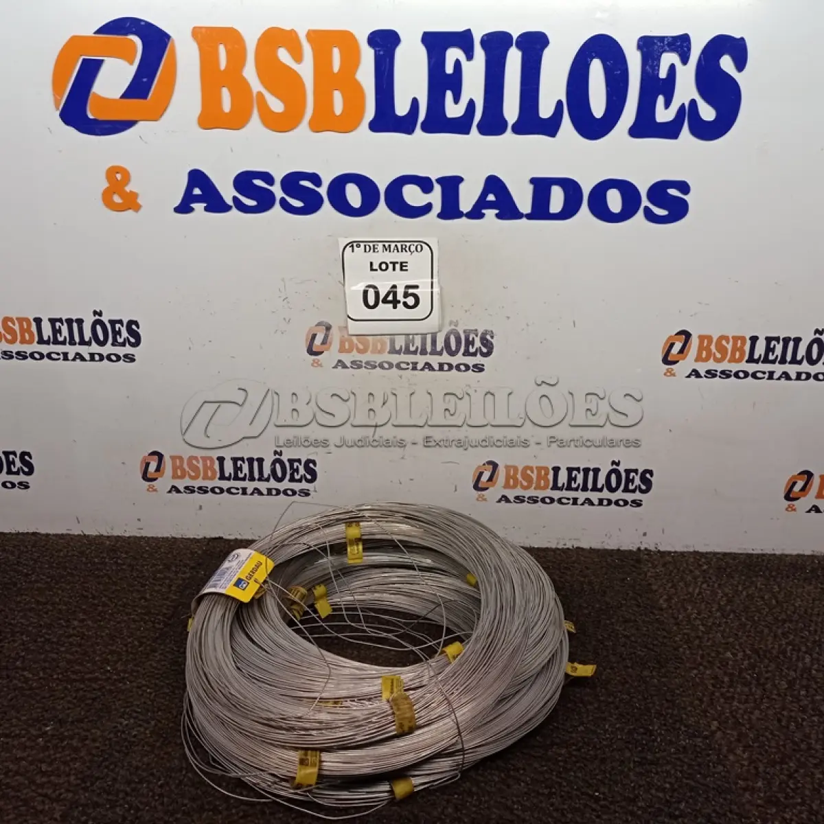 LOTE 045 - 10 KG DE ARAME GALVANIZADO 1,24MM. (NO ESTADO) ATENÇÃO! FAZER A VISITAÇÃO ANTES DE ARREMATAR, NÃO SABEMOS SE FUNCIONA. LEILÃO NÃO TEM GARANTIA E NEM DEVOLUÇÃO, SUJEITO A POSSÍVEIS AVARIAS VISÍVEIS/OCULTAS E/OU AUSÊNCIA DE COMPONENTES.