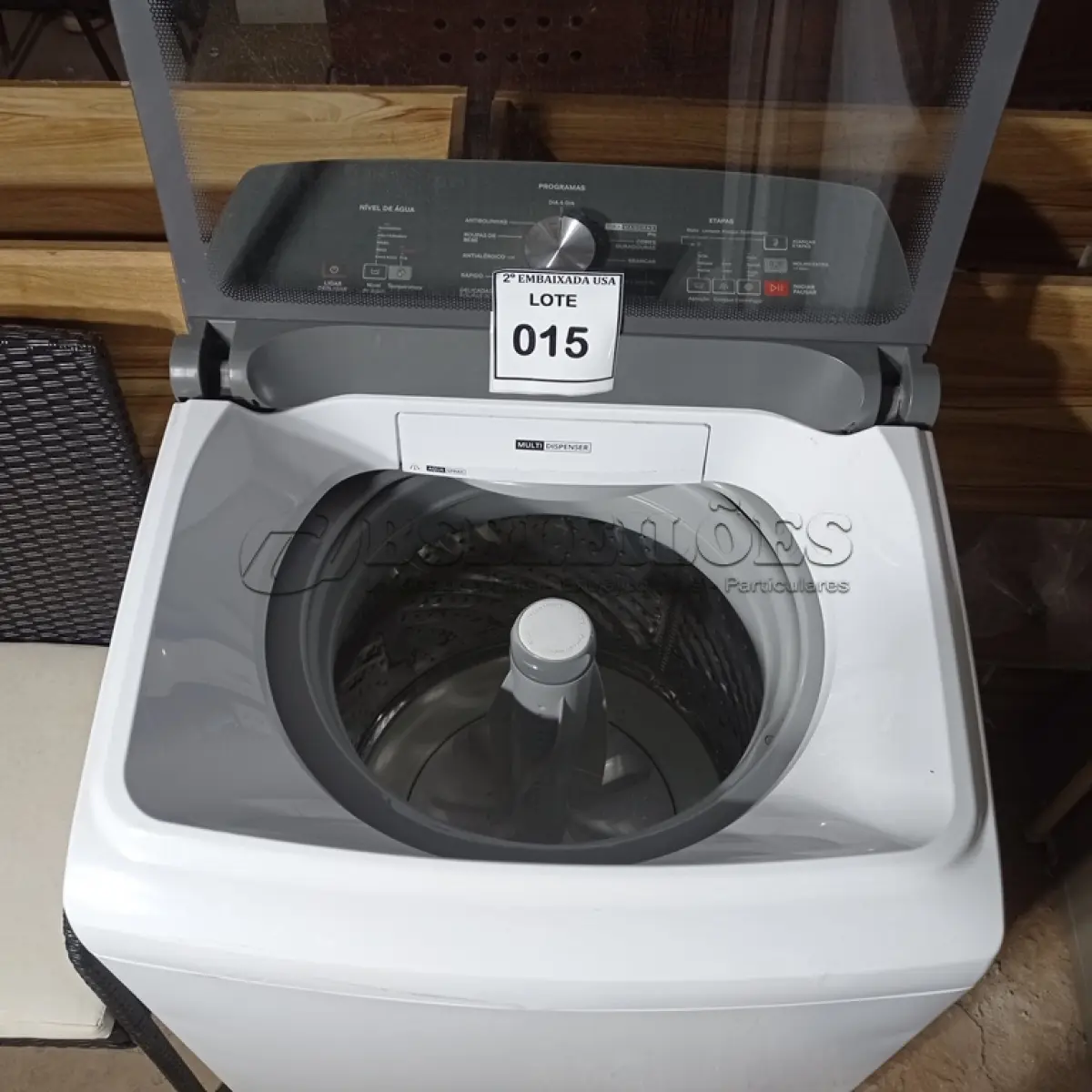 LOTE 015 - 01 MÁQUINA DE LAVAR ROUPA BRASTEMP 12KG  220V MODELO BWR12ABBNACA (WASHER).  (NO ESTADO EM QUE SE ENCONTRA. SUJEITO A AVARIAS OCULTAS/VISÍVEIS.) BJ7382J