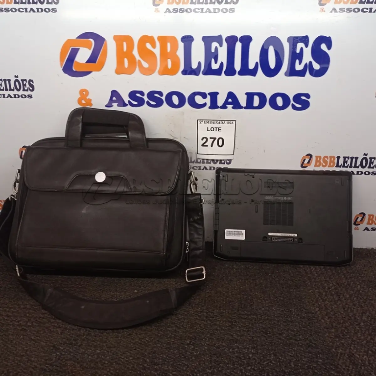 LOTE 270 - 01 NOTEBOOK DELL CORE I5 COM BOLSA. (NO ESTADO EM QUE SE ENCONTRA. SUJEITO A AVARIAS OCULTAS/VISÍVEIS.)