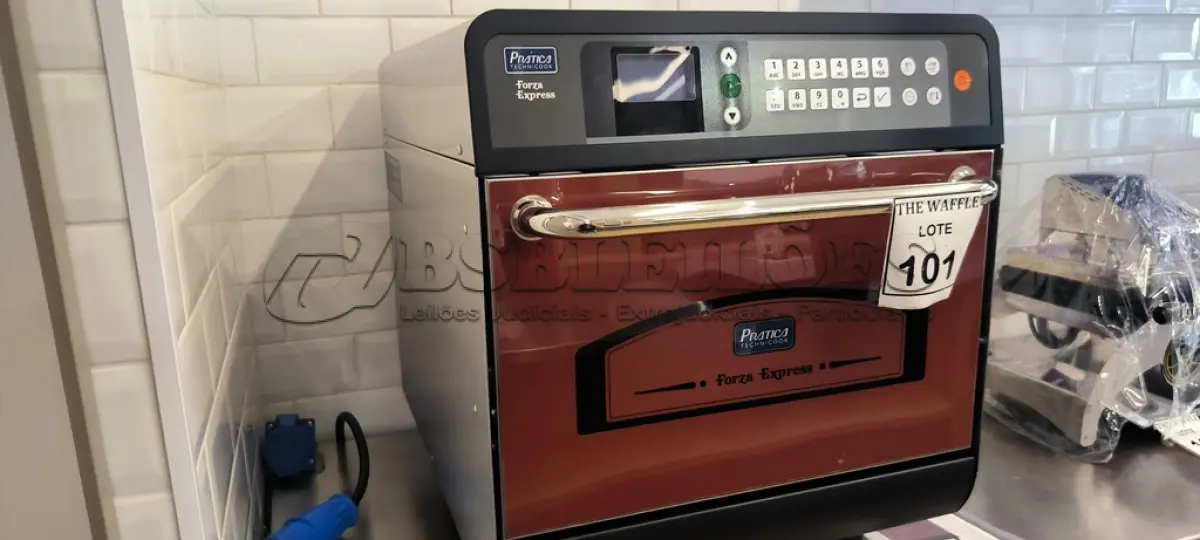 LOTE 101 - 01 FORNO ELÉTRICO FORZA EXPRESS PRATICA. (NO ESTADO) ATENÇÃO! FAZER A VISITAÇÃO ANTES DE ARREMATAR, NÃO SABEMOS SE FUNCIONA. LEILÃO NÃO TEM GARANTIA E NEM DEVOLUÇÃO, SUJEITO A POSSÍVEIS AVARIAS VISÍVEIS/OCULTAS E/OU AUSÊNCIA DE COMPONENTES.