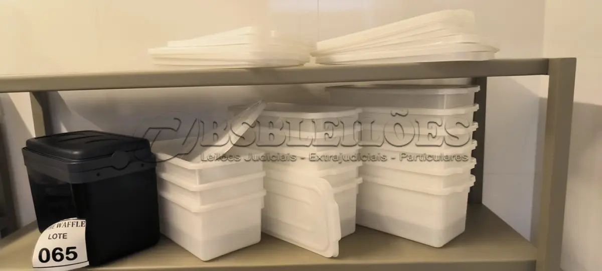 LOTE 065 - 14 VASILHAS PEQUENAS EM PLÁSTICO BRANCO E 01 CAIXA TÉRMICA PEQUENA. (NO ESTADO) ATENÇÃO! FAZER A VISITAÇÃO ANTES DE ARREMATAR, NÃO SABEMOS SE FUNCIONA. LEILÃO NÃO TEM GARANTIA E NEM DEVOLUÇÃO, SUJEITO A POSSÍVEIS AVARIAS VISÍVEIS/OCULTAS E/OU AUSÊNCIA DE COMPONENTES.