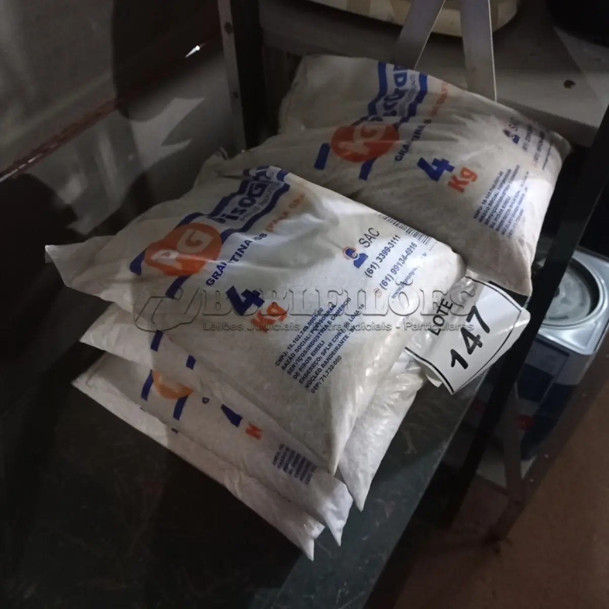 LOTE 147 - 06 PACOTES DE GRANITINA/08 PARA GRAFIADO COM 4KG CADA. (NO ESTADO) ATENÇÃO! FAZER A VISITAÇÃO ANTES DE ARREMATAR, NÃO SABEMOS SE FUNCIONA. LEILÃO NÃO TEM GARANTIA E NEM DEVOLUÇÃO, SUJEITO A POSSÍVEIS AVARIAS VISÍVEIS/OCULTAS E/OU AUSÊNCIA DE COMPONENTES.