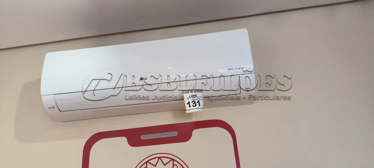 LOTE 131 - 01 AR CONDICIONADO DUAL INVERTE MARCA LG 22.000BTUS. (NO ESTADO) ATENÇÃO! FAZER A VISITAÇÃO ANTES DE ARREMATAR, NÃO SABEMOS SE FUNCIONA. LEILÃO NÃO TEM GARANTIA E NEM DEVOLUÇÃO, SUJEITO A POSSÍVEIS AVARIAS VISÍVEIS/OCULTAS E/OU AUSÊNCIA DE COMPONENTES.