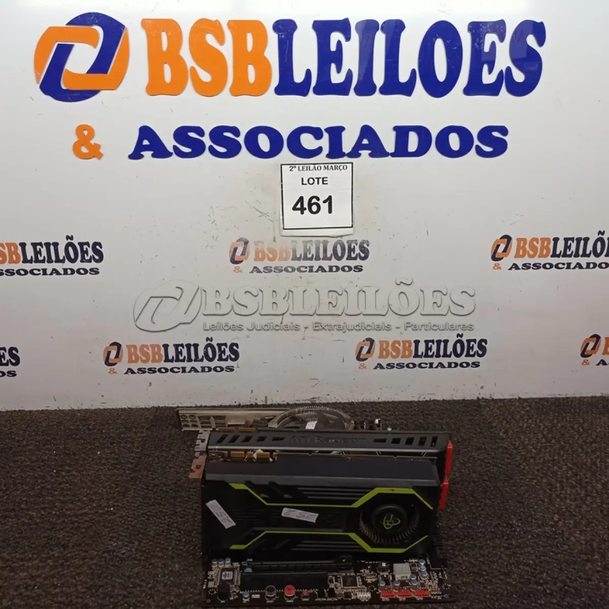 LOTE 461 - 01 PLACA MÃE I5 E 02 PLACAS DE VÍDEOS COM AVARIAS. (NO ESTADO) ATENÇÃO! FAZER A VISITAÇÃO ANTES DE ARREMATAR, NÃO SABEMOS SE FUNCIONA. LEILÃO NÃO TEM GARANTIA E NEM DEVOLUÇÃO, SUJEITO A POSSÍVEIS AVARIAS VISÍVEIS/OCULTAS E/OU AUSÊNCIA DE COMPONENTES.