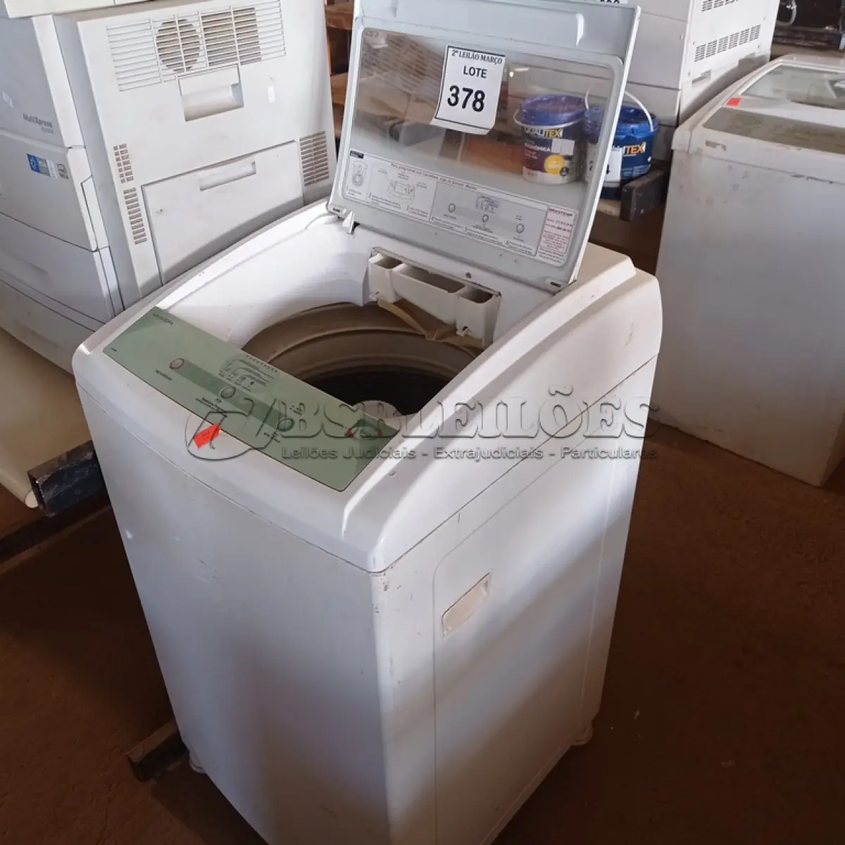 LOTE 378 -  01 MÁQUINA DE LAVAR ROUPAS BRASTEMP 6KG 220V. (NO ESTADO) ATENÇÃO! FAZER A VISITAÇÃO ANTES DE ARREMATAR, NÃO SABEMOS SE FUNCIONA. LEILÃO NÃO TEM GARANTIA E NEM DEVOLUÇÃO, SUJEITO A POSSÍVEIS AVARIAS VISÍVEIS/OCULTAS E/OU AUSÊNCIA DE COMPONENTES.