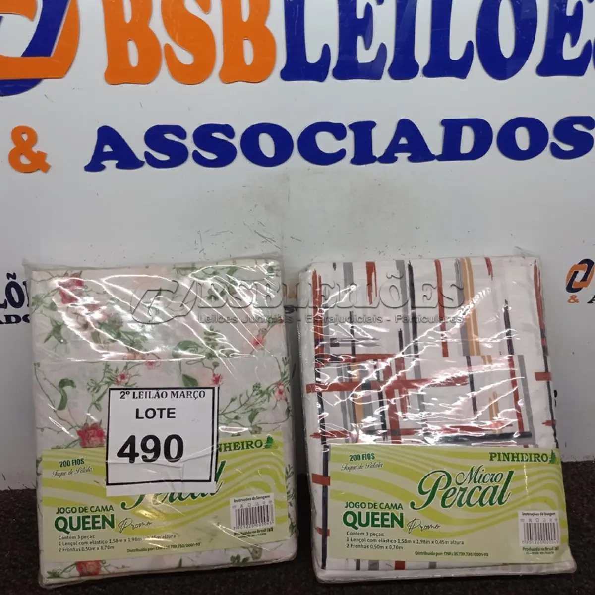 LOTE 490 - 02 JOGOS DE CAMA 200 FIOS C/ 01 LENÇOL E 02 FRONHAS EM CADA, MARCA MICRO PECAL.  (NO ESTADO) ATENÇÃO! FAZER A VISITAÇÃO ANTES DE ARREMATAR, NÃO SABEMOS SE FUNCIONA. LEILÃO NÃO TEM GARANTIA E NEM DEVOLUÇÃO, SUJEITO A POSSÍVEIS AVARIAS VISÍVEIS/OCULTAS E/OU AUSÊNCIA DE COMPONENTES.