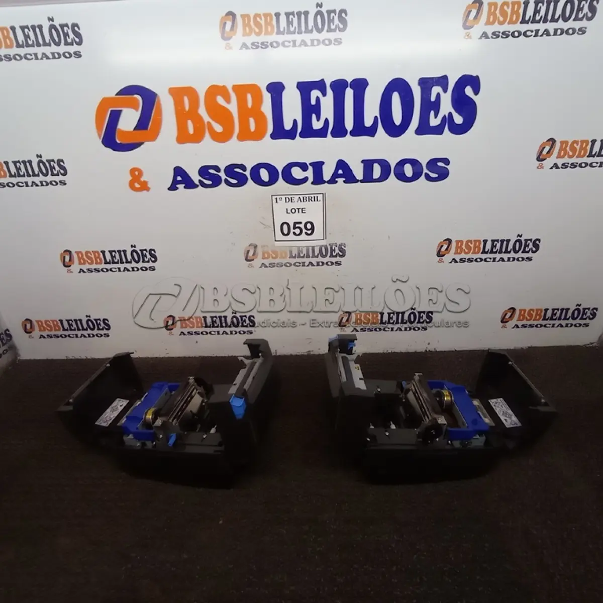 LOTE 059 - 02 IMPRESSORAS TÉRMICAS DIEBOLD (NO ESTADO) ATENÇÃO! FAZER A VISITAÇÃO ANTES DE ARREMATAR, NÃO SABEMOS SE FUNCIONA. LEILÃO NÃO TEM GARANTIA E NEM DEVOLUÇÃO, SUJEITO A POSSÍVEIS AVARIAS VISÍVEIS/OCULTAS E/OU AUSÊNCIA DE COMPONENTES.