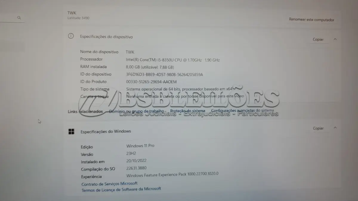 LOTE 202 - 01 NOTEBOOK DELL I5 8350U 8GB NA COR PRETO C/CARREGADOR . (NO ESTADO) ATENÇÃO! FAZER A VISITAÇÃO ANTES DE ARREMATAR, NÃO SABEMOS SE FUNCIONA. LEILÃO NÃO TEM GARANTIA E NEM DEVOLUÇÃO, SUJEITO A POSSÍVEIS AVARIAS VISÍVEIS/OCULTAS E/OU AUSÊNCIA DE COMPONENTES.