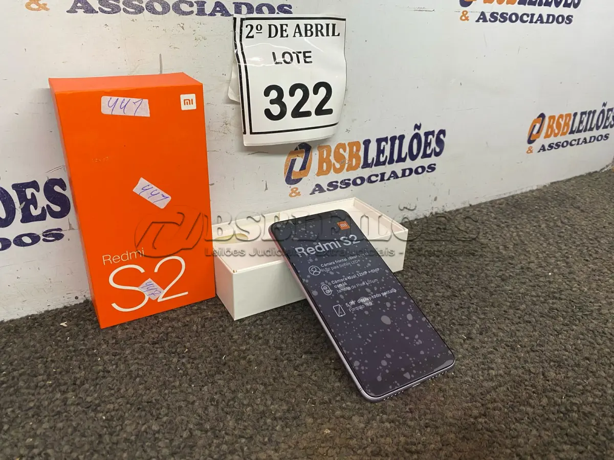LOTE 322 - 01 APARELHO CELULAR REDMI S2. (NO ESTADO) ATENÇÃO! FAZER A VISITAÇÃO ANTES DE ARREMATAR, NÃO SABEMOS SE FUNCIONA. LEILÃO NÃO TEM GARANTIA E NEM DEVOLUÇÃO, SUJEITO A POSSÍVEIS AVARIAS VISÍVEIS/OCULTAS E/OU AUSÊNCIA DE COMPONENTES.