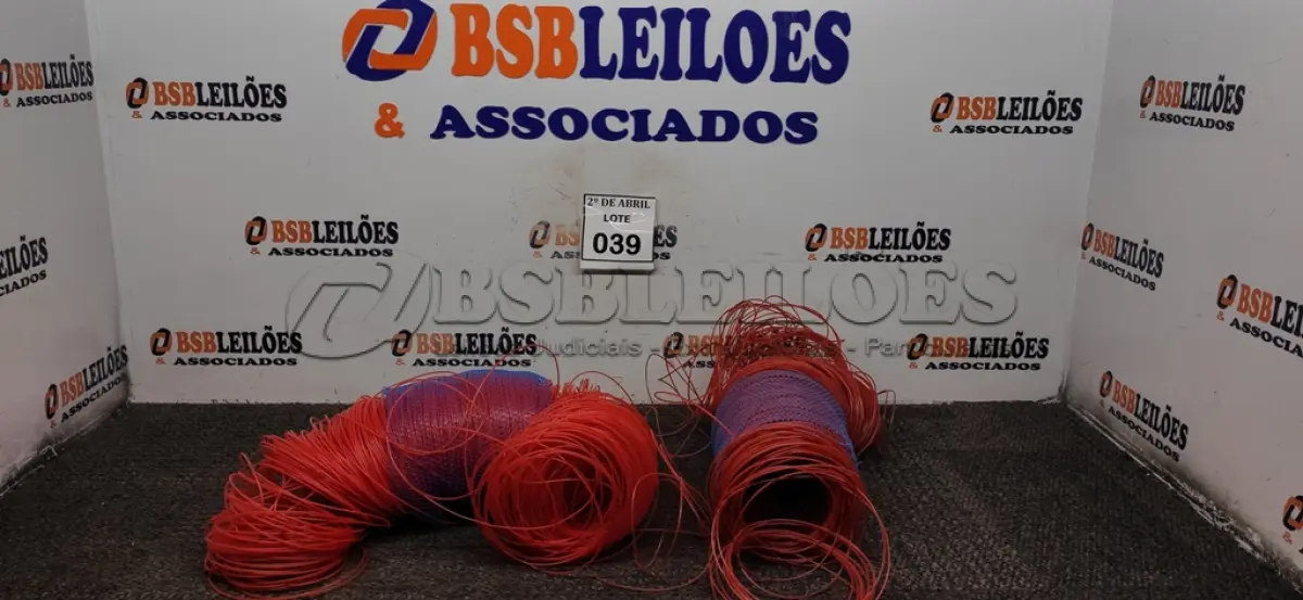 LOTE 039 - 02 ROLOS DE FIO DE NYLON PARA ROÇADEIRA. (NO ESTADO) ATENÇÃO! FAZER A VISITAÇÃO ANTES DE ARREMATAR, NÃO SABEMOS SE FUNCIONA. LEILÃO NÃO TEM GARANTIA E NEM DEVOLUÇÃO, SUJEITO A POSSÍVEIS AVARIAS VISÍVEIS/OCULTAS E/OU AUSÊNCIA DE COMPONENTES.