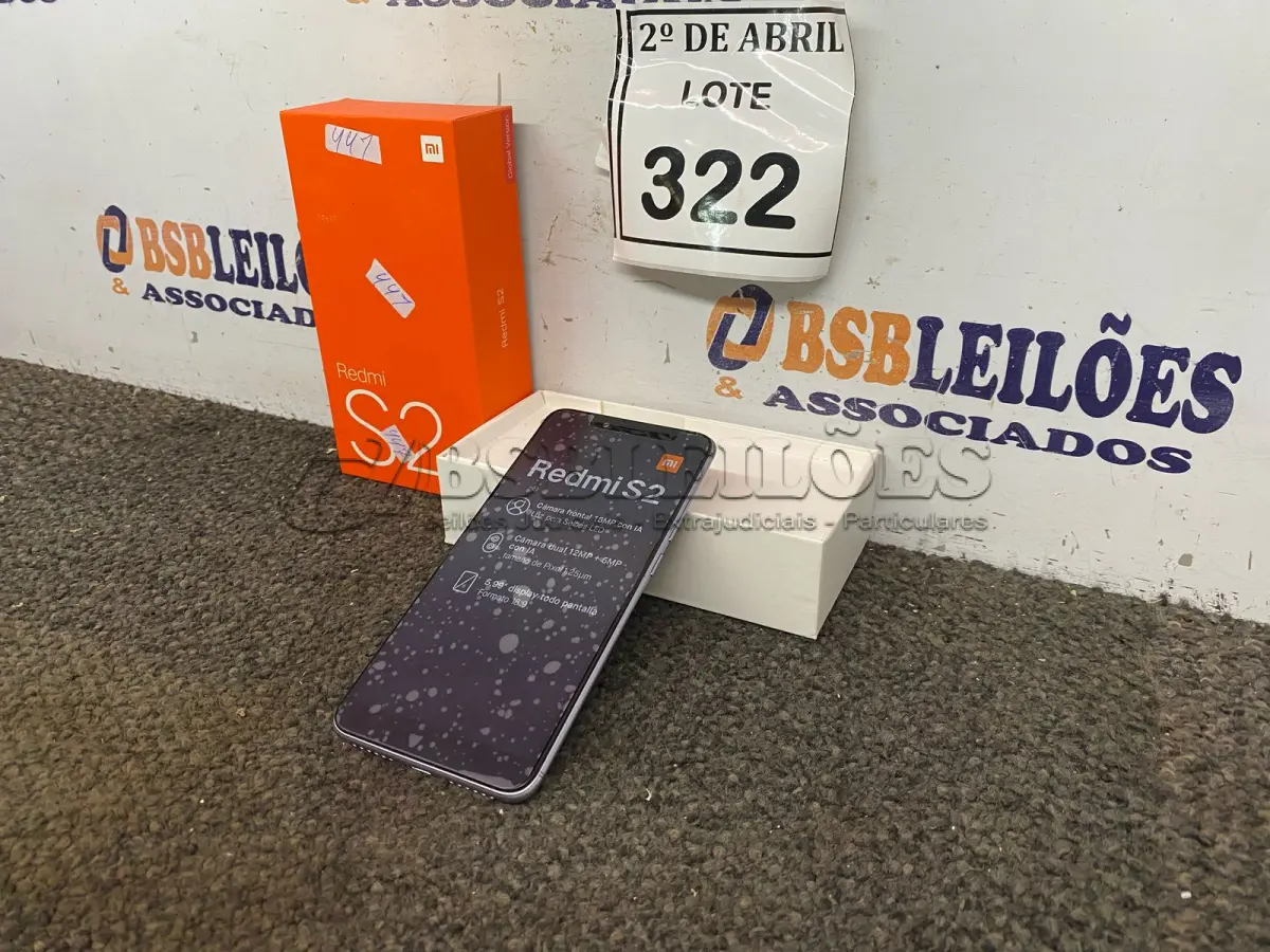 LOTE 322 - 01 APARELHO CELULAR REDMI S2. (NO ESTADO) ATENÇÃO! FAZER A VISITAÇÃO ANTES DE ARREMATAR, NÃO SABEMOS SE FUNCIONA. LEILÃO NÃO TEM GARANTIA E NEM DEVOLUÇÃO, SUJEITO A POSSÍVEIS AVARIAS VISÍVEIS/OCULTAS E/OU AUSÊNCIA DE COMPONENTES.