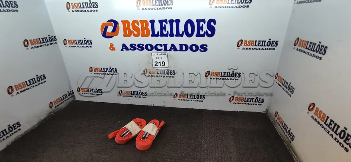 LOTE 219 - 02 CINTAS PARA SEGURANÇA. (NO ESTADO) ATENÇÃO! FAZER A VISITAÇÃO ANTES DE ARREMATAR, NÃO SABEMOS SE FUNCIONA. LEILÃO NÃO TEM GARANTIA E NEM DEVOLUÇÃO, SUJEITO A POSSÍVEIS AVARIAS VISÍVEIS/OCULTAS E/OU AUSÊNCIA DE COMPONENTES.