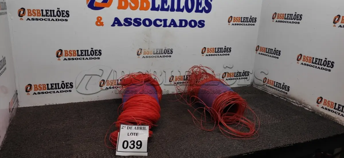 LOTE 039 - 02 ROLOS DE FIO DE NYLON PARA ROÇADEIRA. (NO ESTADO) ATENÇÃO! FAZER A VISITAÇÃO ANTES DE ARREMATAR, NÃO SABEMOS SE FUNCIONA. LEILÃO NÃO TEM GARANTIA E NEM DEVOLUÇÃO, SUJEITO A POSSÍVEIS AVARIAS VISÍVEIS/OCULTAS E/OU AUSÊNCIA DE COMPONENTES.