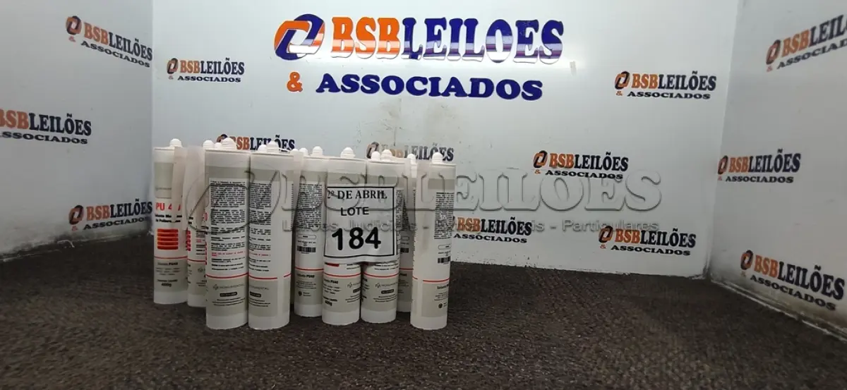 LOTE 184 - 17 SELANTE MULTI USO DE POLIURETANO PU40. (NO ESTADO) ATENÇÃO! FAZER A VISITAÇÃO ANTES DE ARREMATAR, NÃO SABEMOS SE FUNCIONA. LEILÃO NÃO TEM GARANTIA E NEM DEVOLUÇÃO, SUJEITO A POSSÍVEIS AVARIAS VISÍVEIS/OCULTAS E/OU AUSÊNCIA DE COMPONENTES.