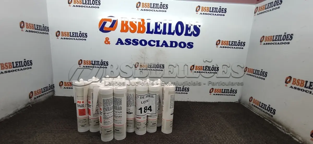 LOTE 184 - 17 SELANTE MULTI USO DE POLIURETANO PU40. (NO ESTADO) ATENÇÃO! FAZER A VISITAÇÃO ANTES DE ARREMATAR, NÃO SABEMOS SE FUNCIONA. LEILÃO NÃO TEM GARANTIA E NEM DEVOLUÇÃO, SUJEITO A POSSÍVEIS AVARIAS VISÍVEIS/OCULTAS E/OU AUSÊNCIA DE COMPONENTES.