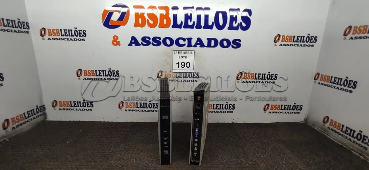 LOTE 190 - 02 MINIS CPUS HP. (NO ESTADO) ATENÇÃO! FAZER A VISITAÇÃO ANTES DE ARREMATAR, NÃO SABEMOS SE FUNCIONA. LEILÃO NÃO TEM GARANTIA E NEM DEVOLUÇÃO, SUJEITO A POSSÍVEIS AVARIAS VISÍVEIS/OCULTAS E/OU AUSÊNCIA DE COMPONENTES.
